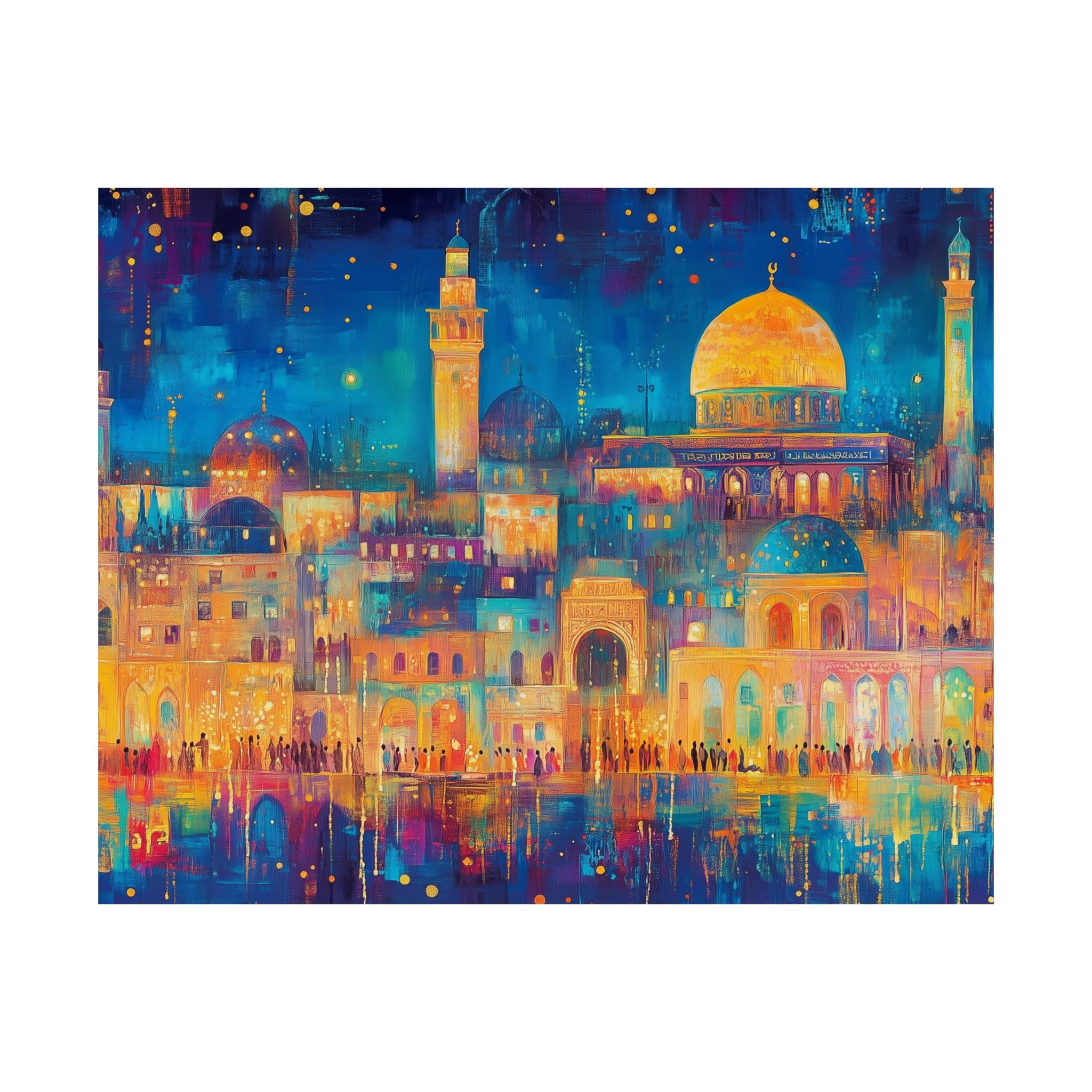 ציור קיר קו הרקיע של ירושלים, כיפת הסלע, מתנה יודאיקה