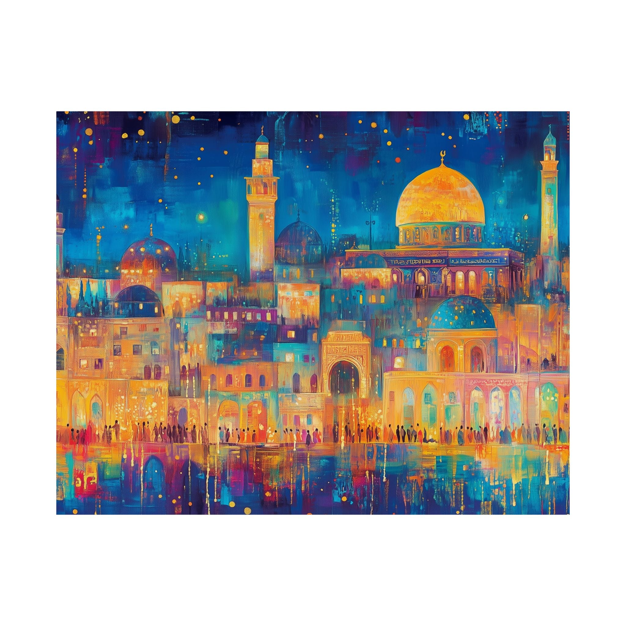 ציור קיר קו הרקיע של ירושלים, כיפת הסלע, מתנה יודאיקה
