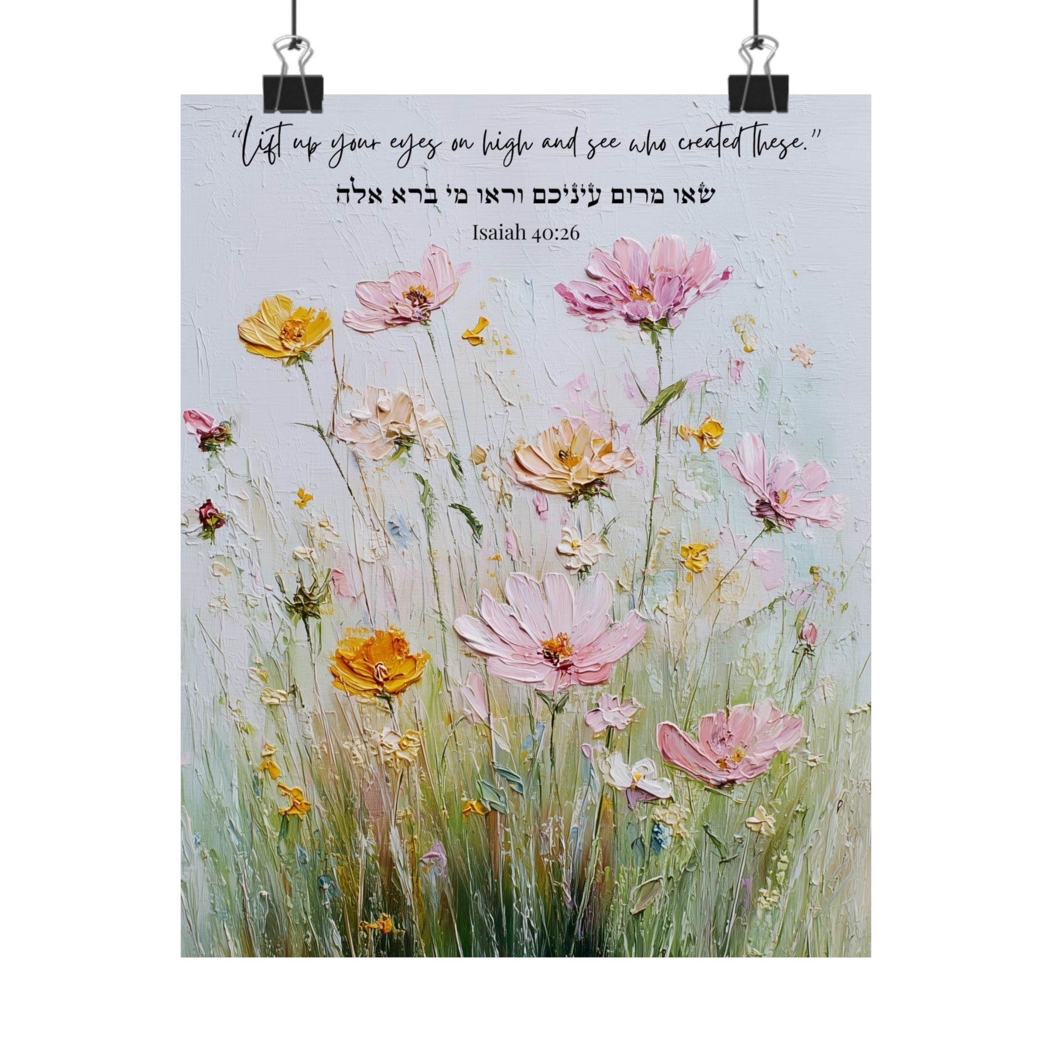קיר מילים עברי מעורר השראה להדפסה עם יהדות רוחנית