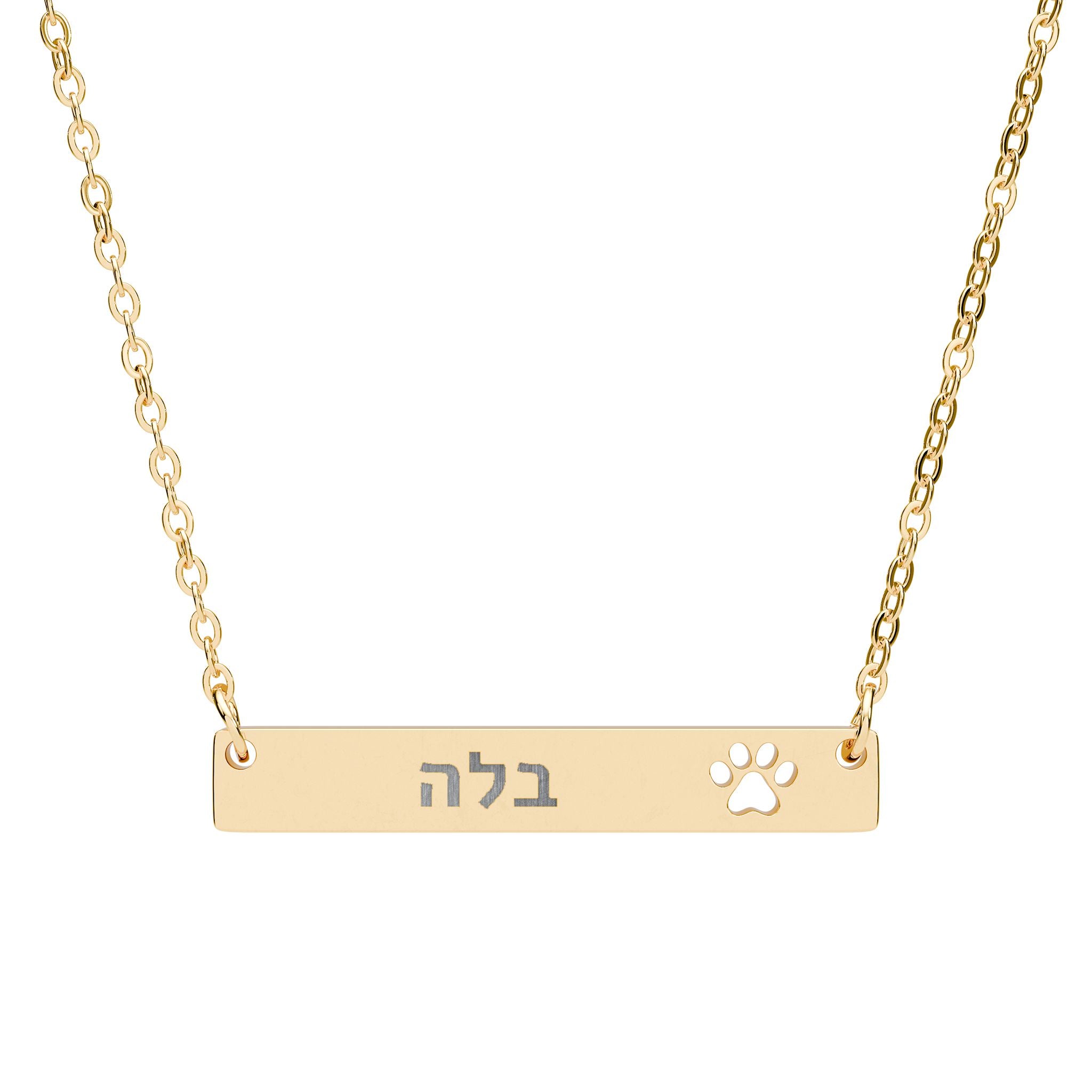 שרשרת כפה אישית עם שם עברי, תכשיטי יודאיקה, מתנת זיכרון אישית לחיות מחמד, תכשיטי ישראל, מתנת חנוכה