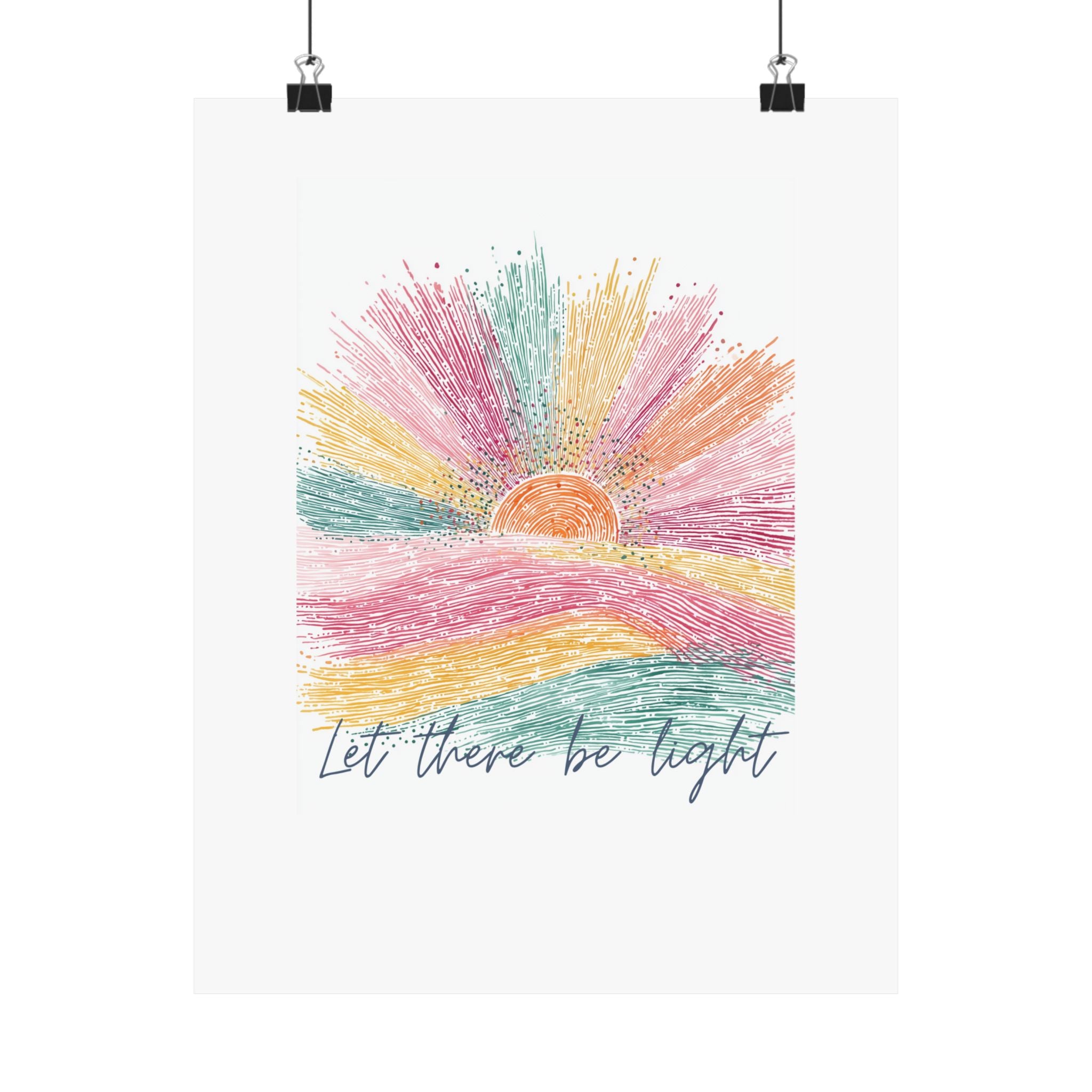 Jewish Wall Art Let There Be Light Hebrew Bible Verse