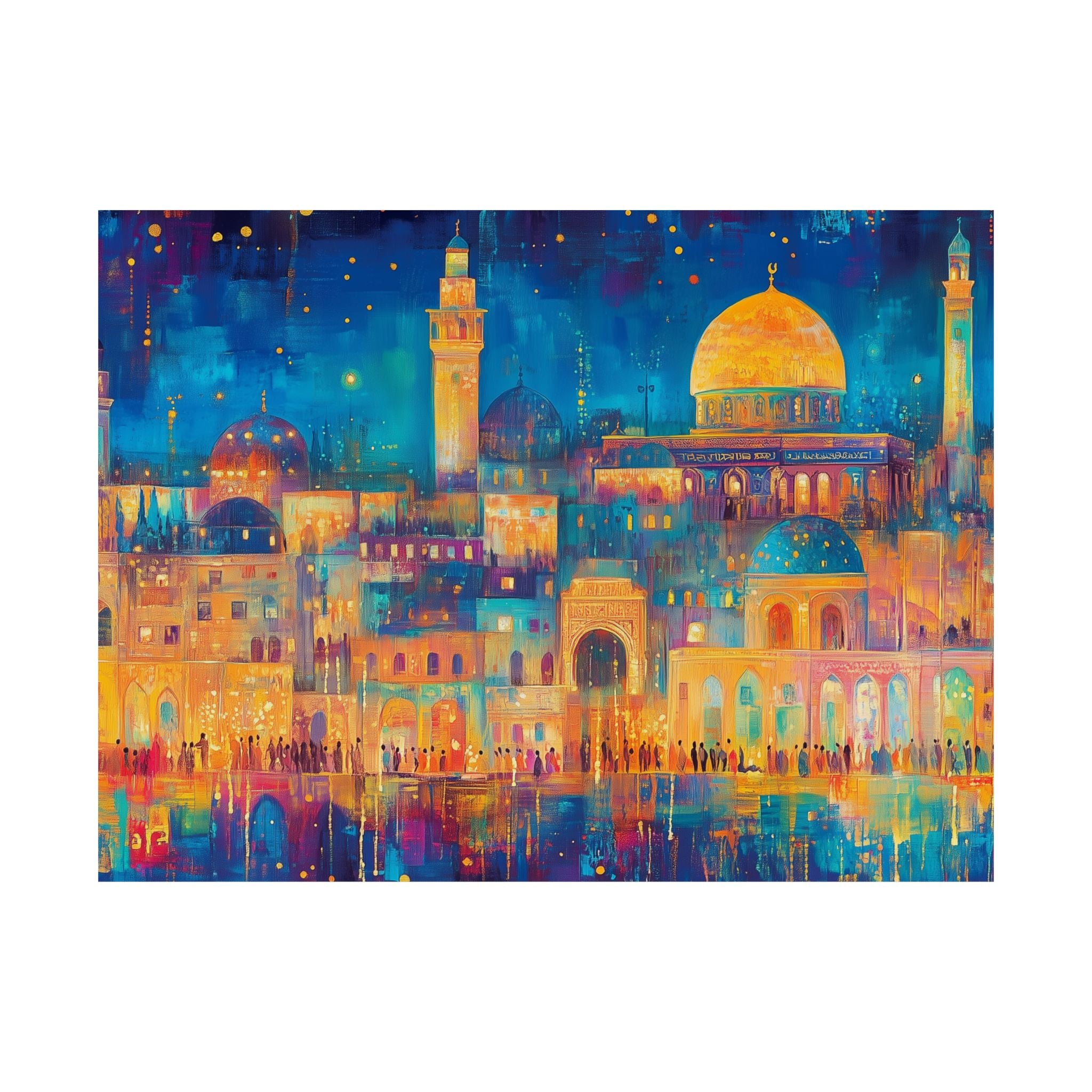ציור קיר קו הרקיע של ירושלים, כיפת הסלע, מתנה יודאיקה