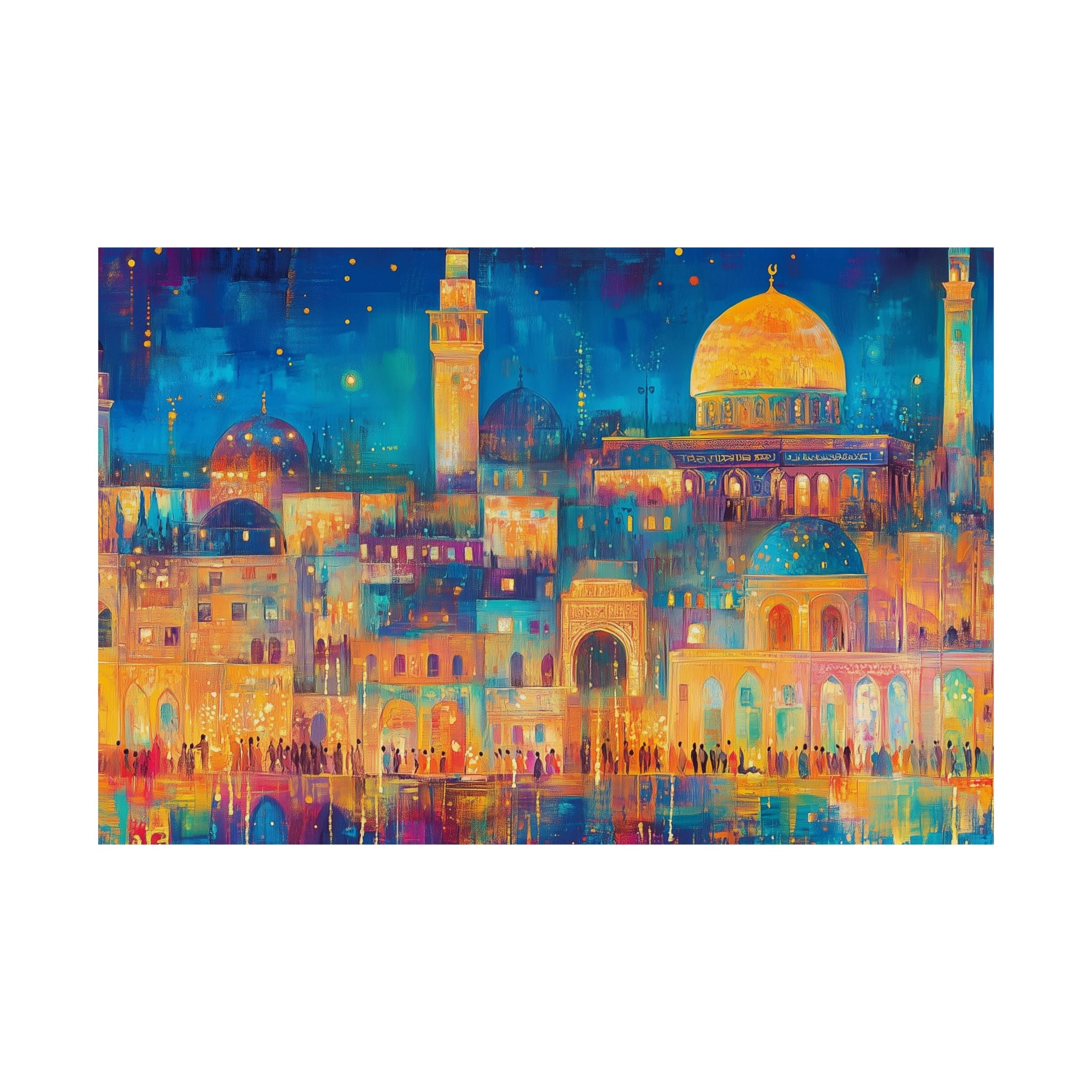 ציור קיר קו הרקיע של ירושלים, כיפת הסלע, מתנה יודאיקה