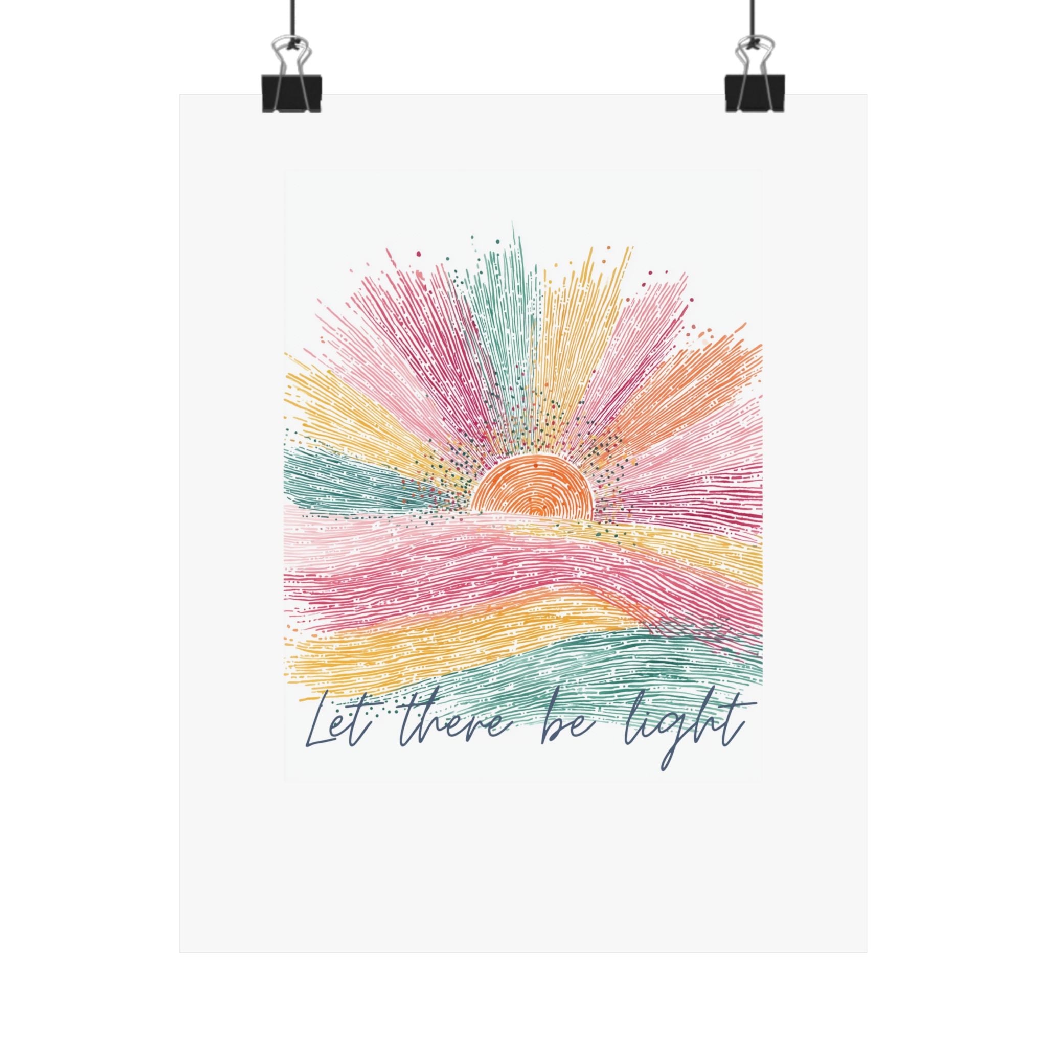 Jewish Wall Art Let There Be Light Hebrew Bible Verse