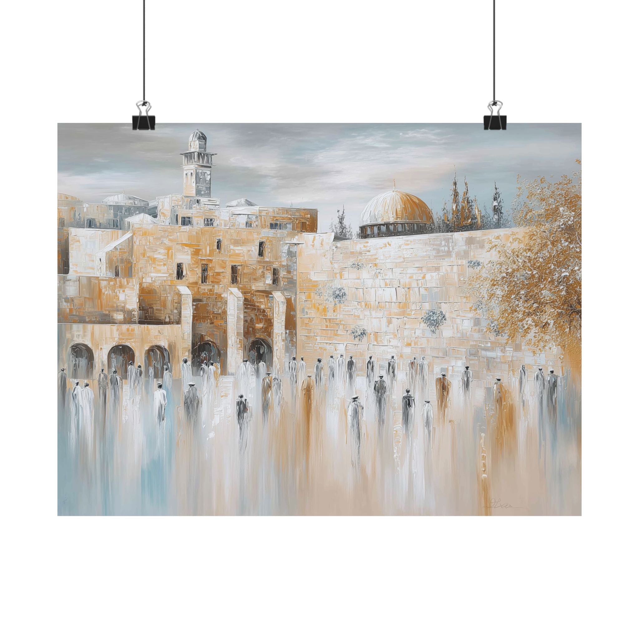 קישוטי קיר יודאיקה בכותל המערבי בירושלים