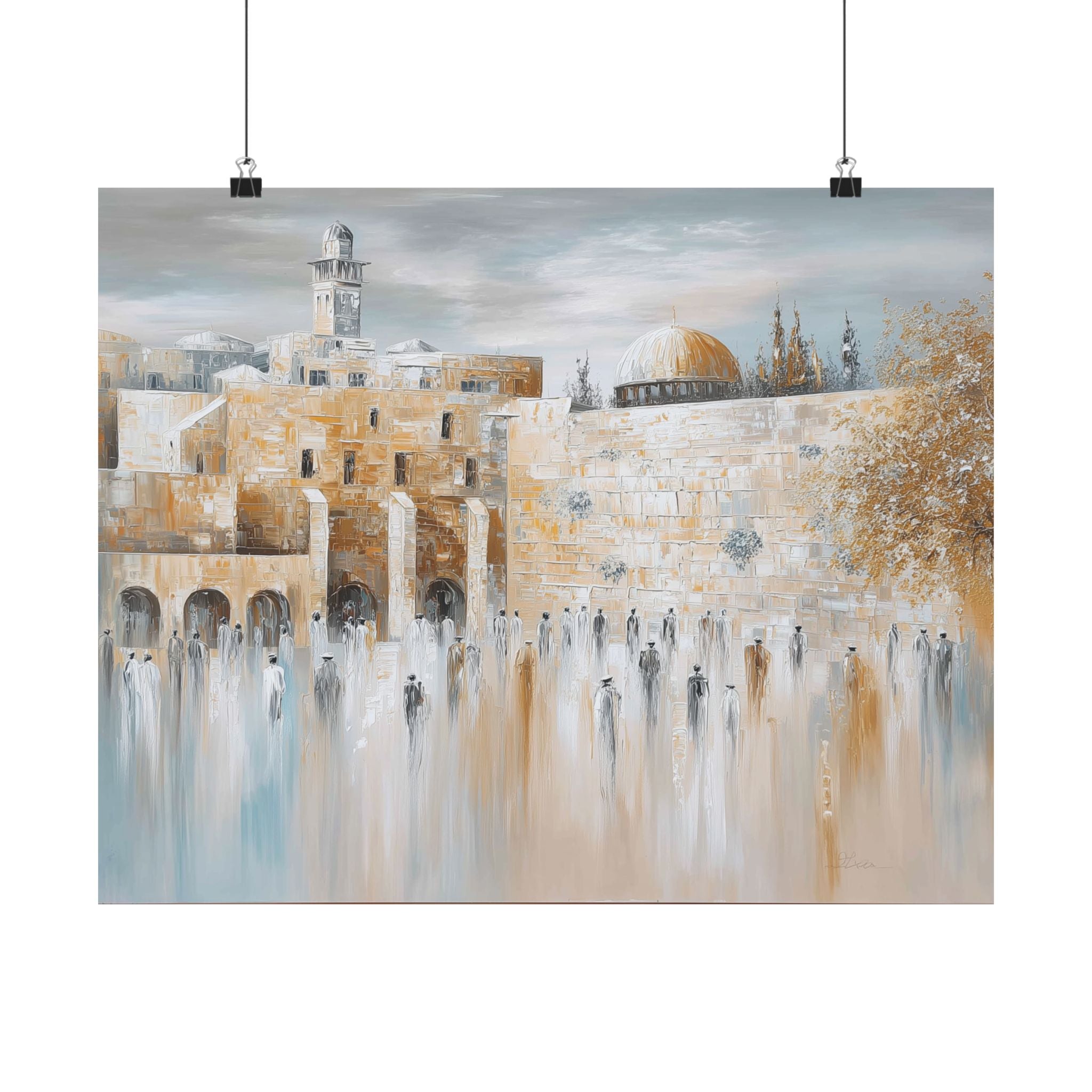 קישוטי קיר יודאיקה בכותל המערבי בירושלים