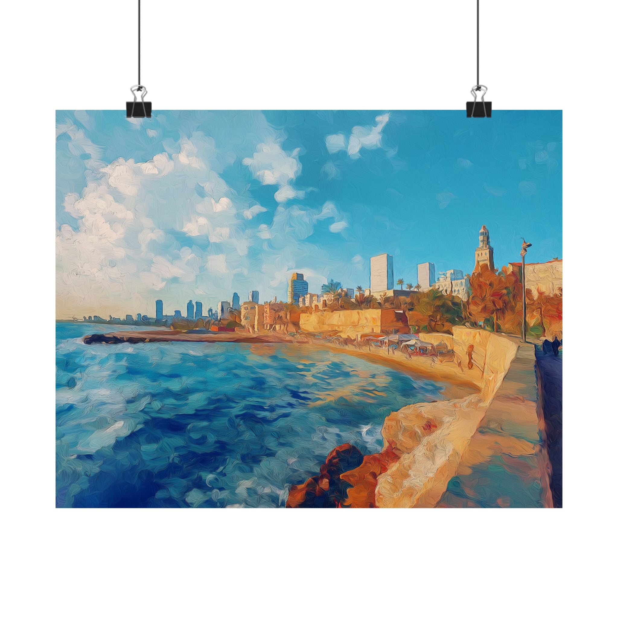 Judaica Wall Art Decor Tel Aviv Jaffa Wall Art Print
