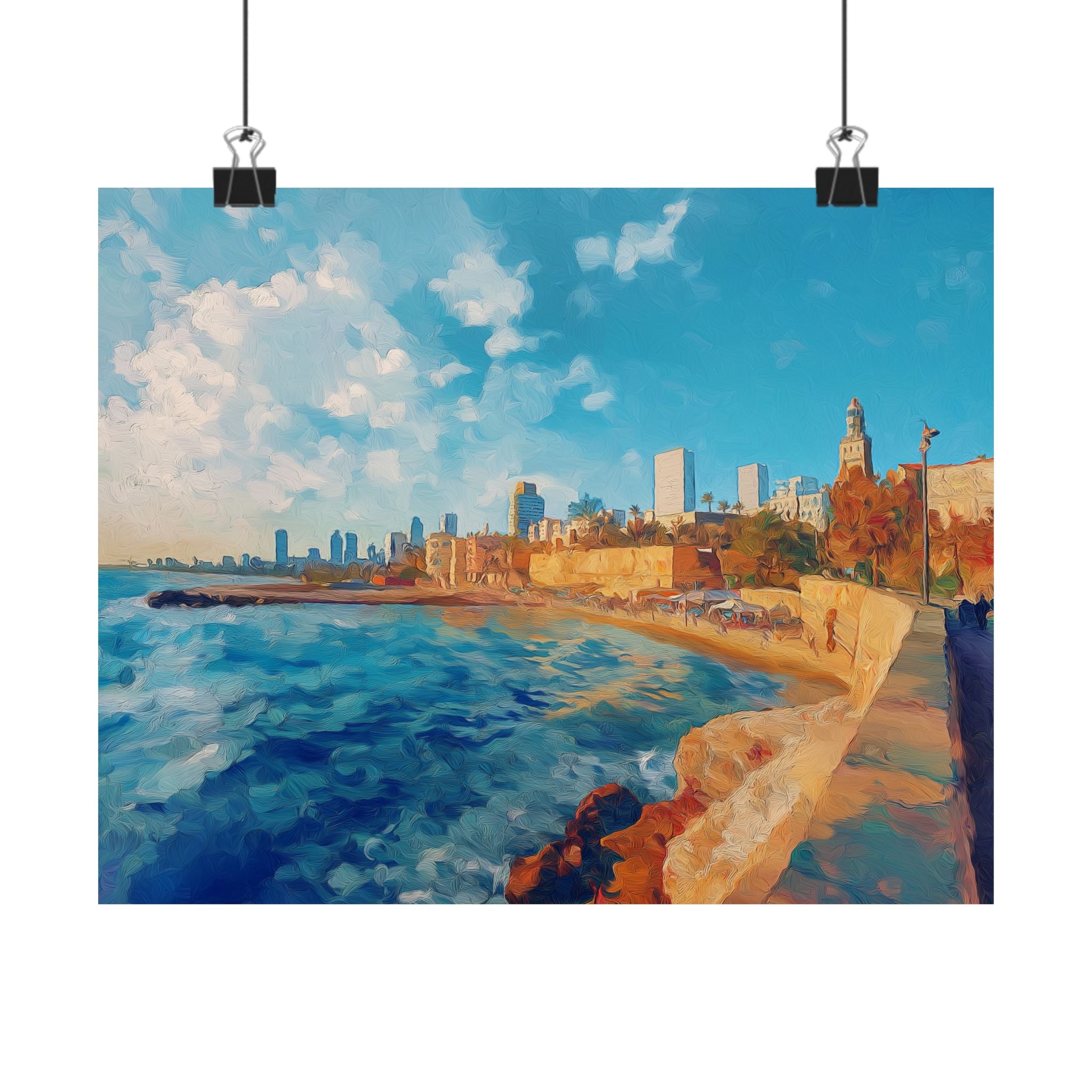 Judaica Wall Art Decor Tel Aviv Jaffa Wall Art Print