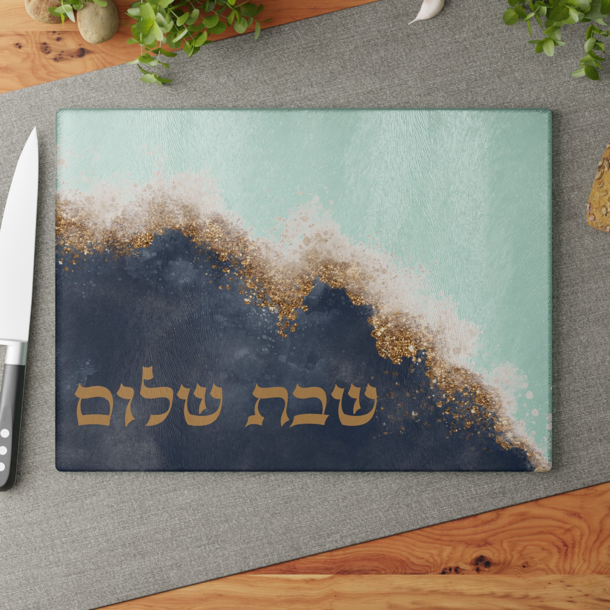 לוח חלה - שיש שחור