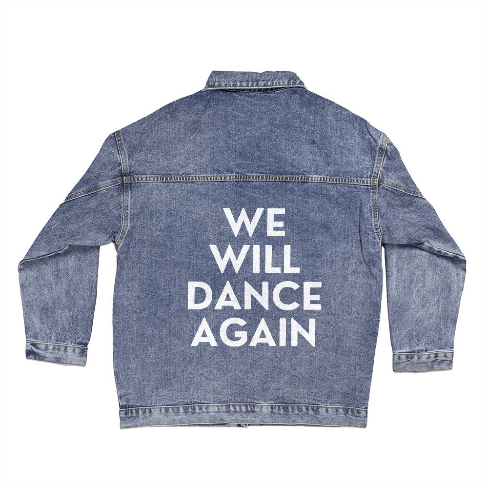 We Will Dance Again Denim Jacket – October 7th Israel Solidarity Women's Jacket, Jewish Gift