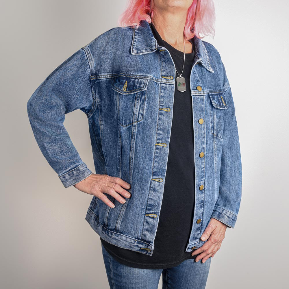 We Will Dance Again Denim Jacket – October 7th Israel Solidarity Women's Jacket, Jewish Gift