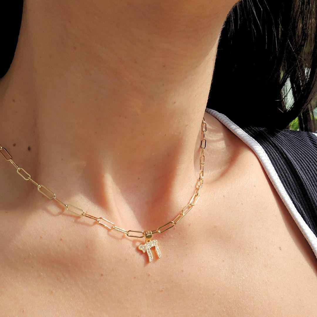 שרשרת צ'אי שרשרת מהדק נייר