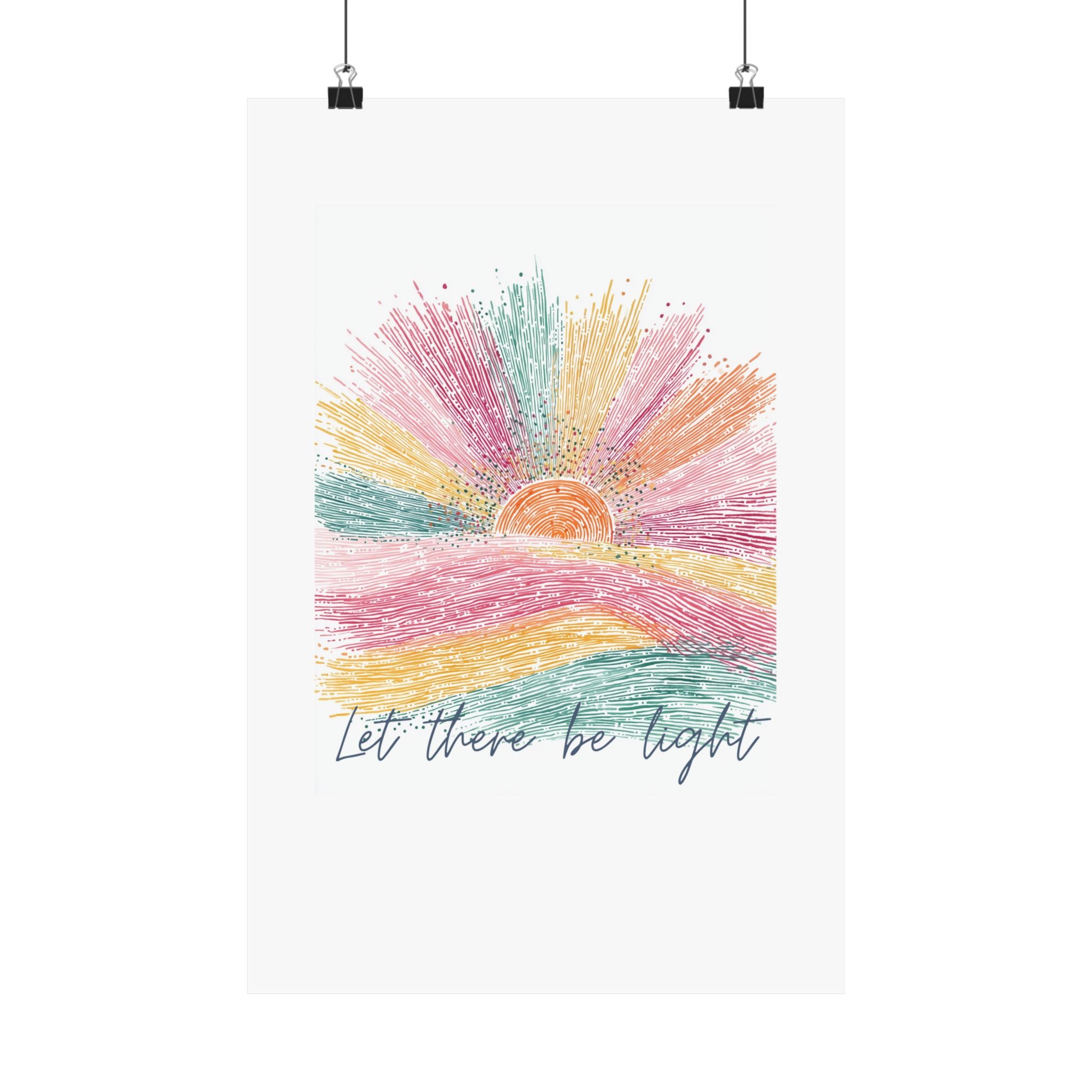 Jewish Wall Art Let There Be Light Hebrew Bible Verse