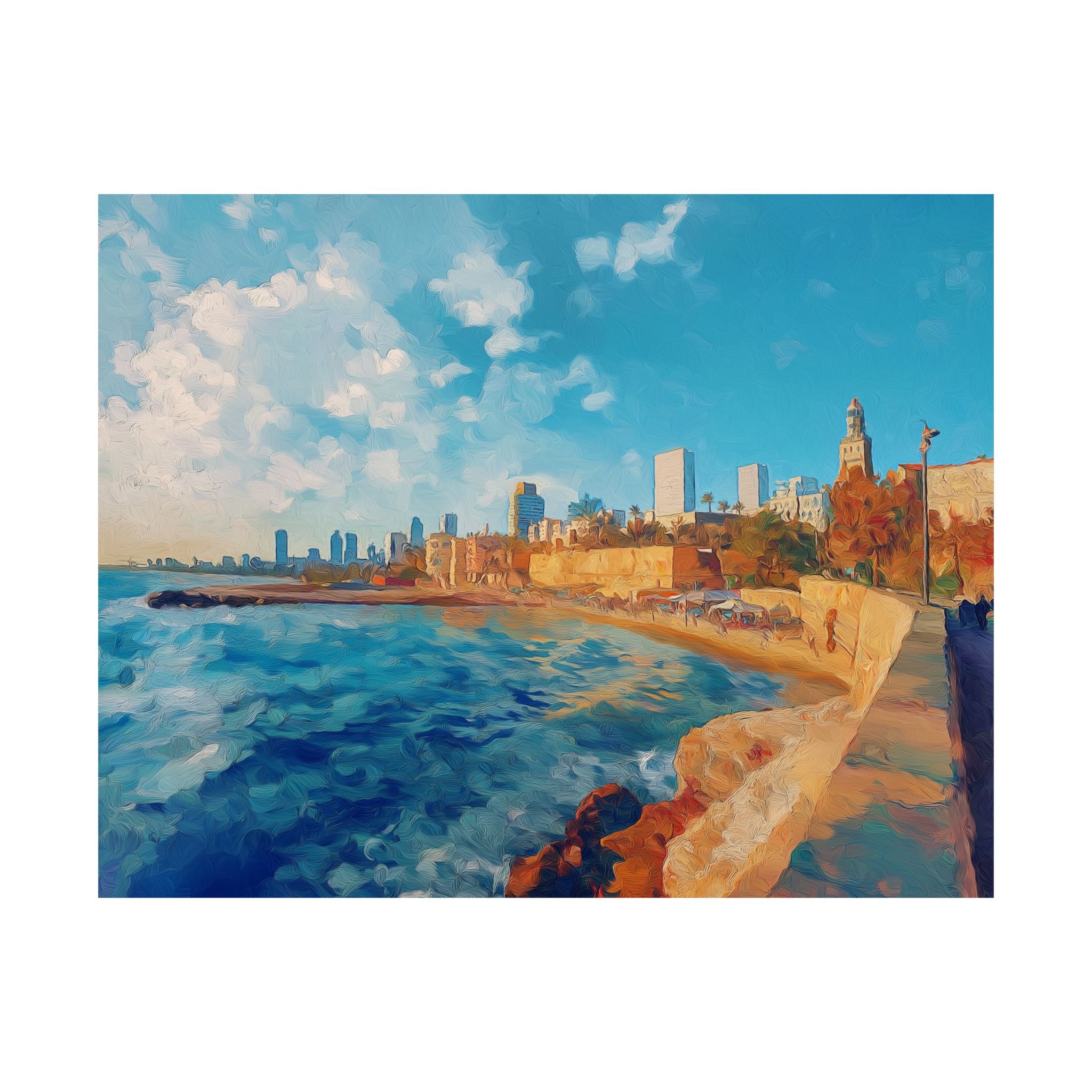 Judaica Wall Art Decor Tel Aviv Jaffa Wall Art Print