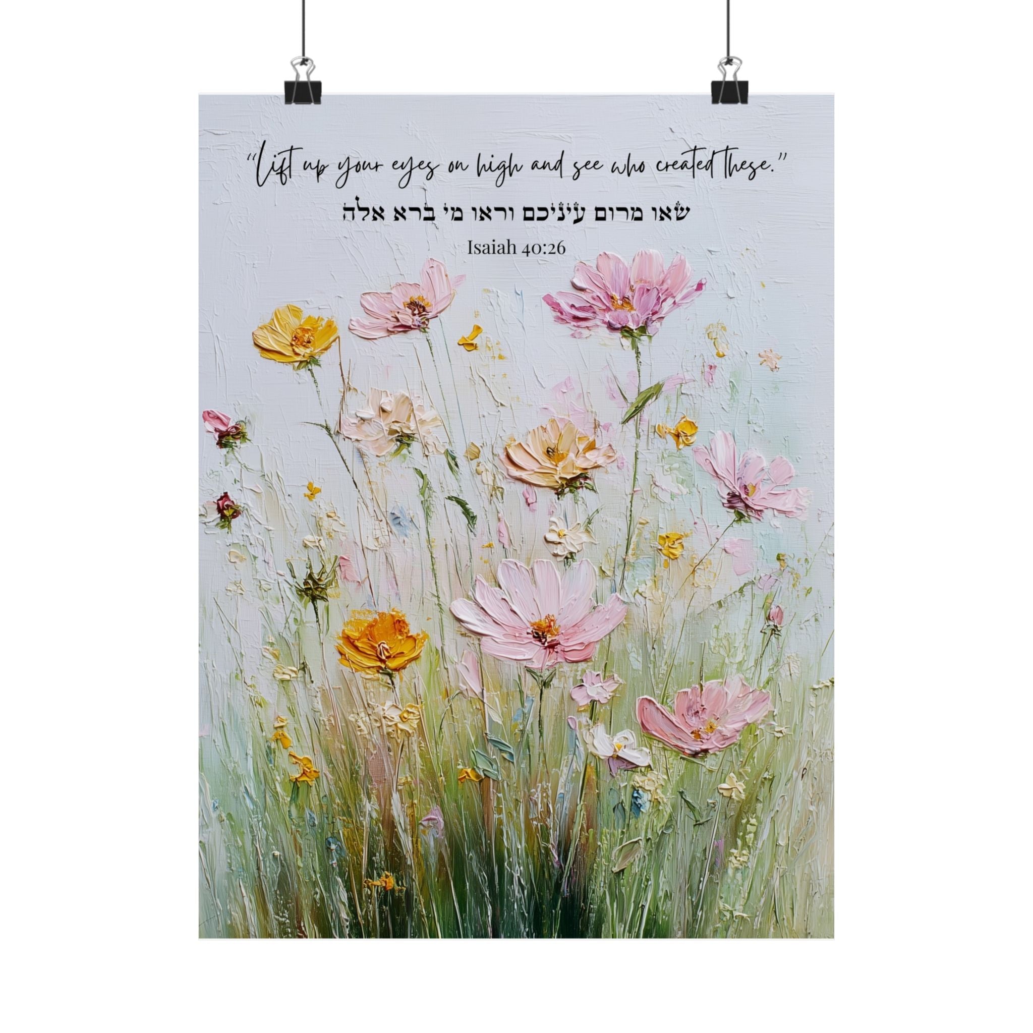Spiritual Judaica Printable Inspirational Hebrew Word Wall
