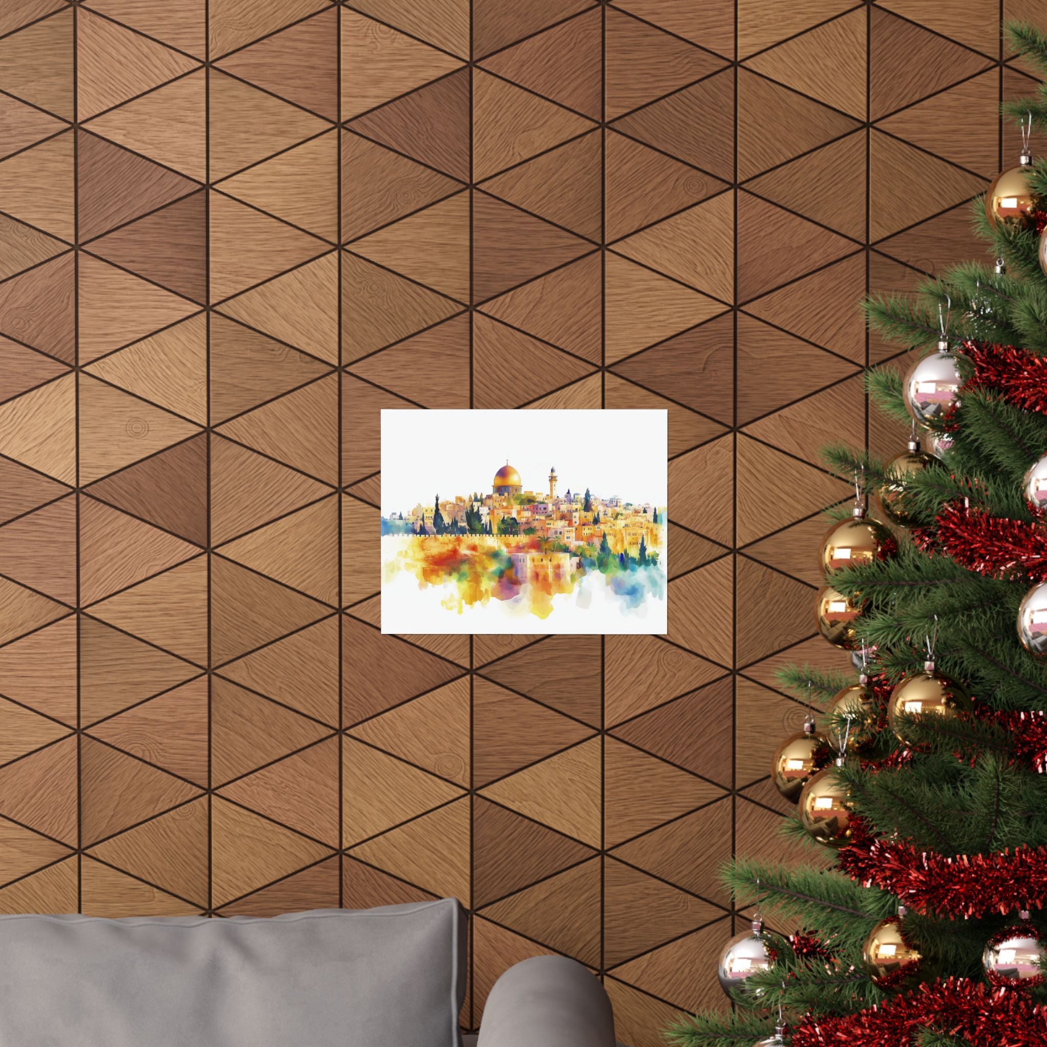 פוסטר אמנות קיר ירושלים כיפת הסלע אמנות יודאיקה מתנה