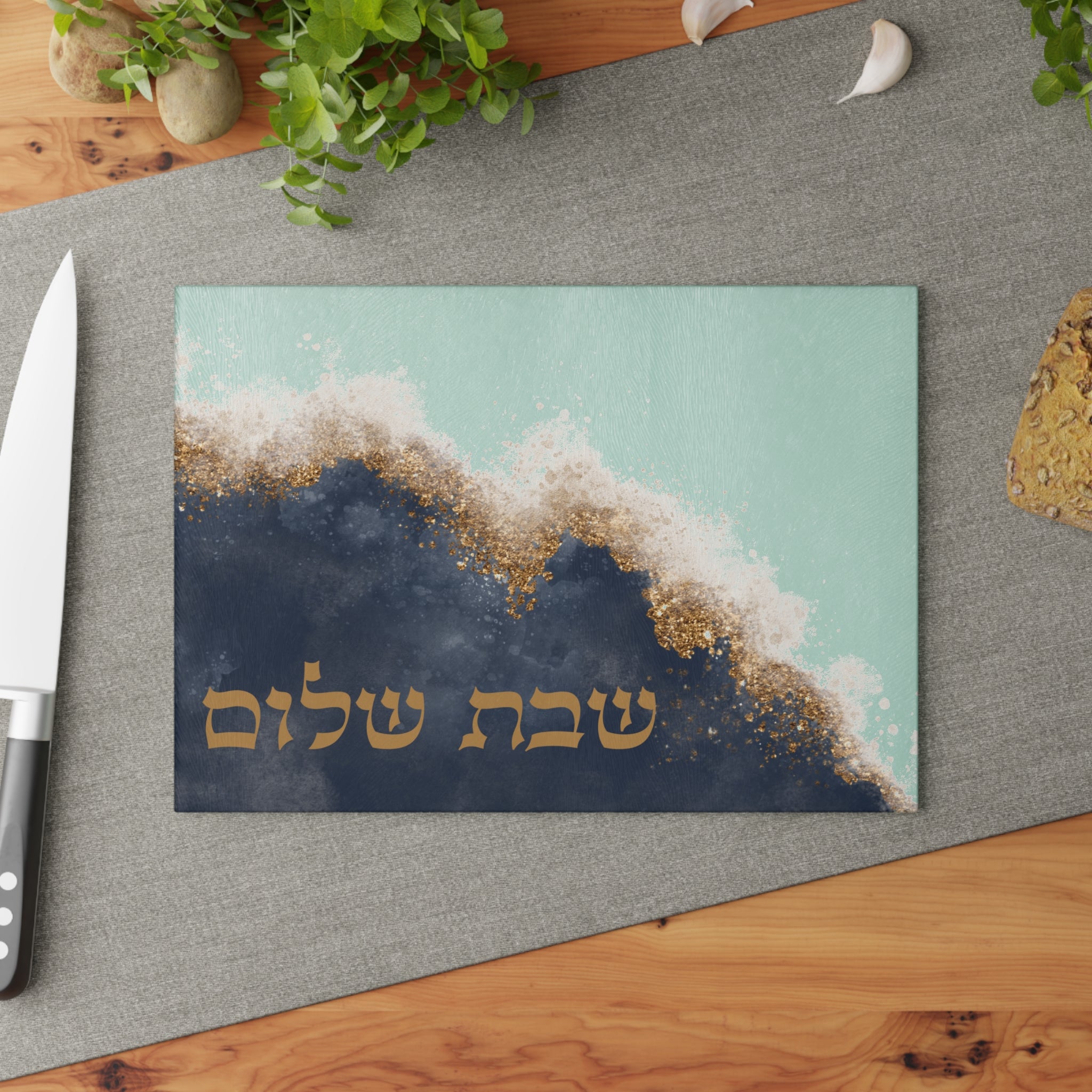 לוח חלה - שיש שחור