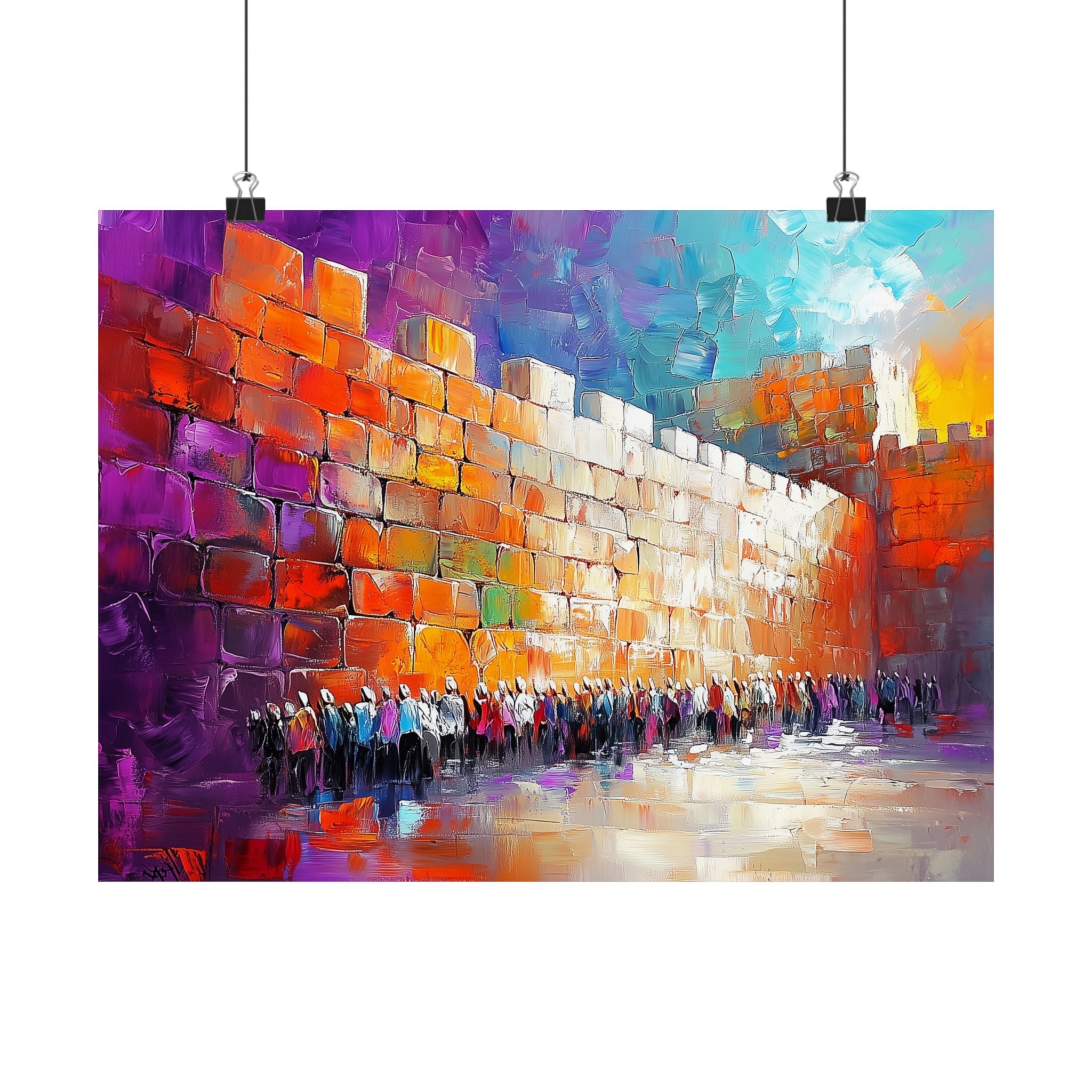 Western Wall Jerusalem Wall Art Print Kotel Painting