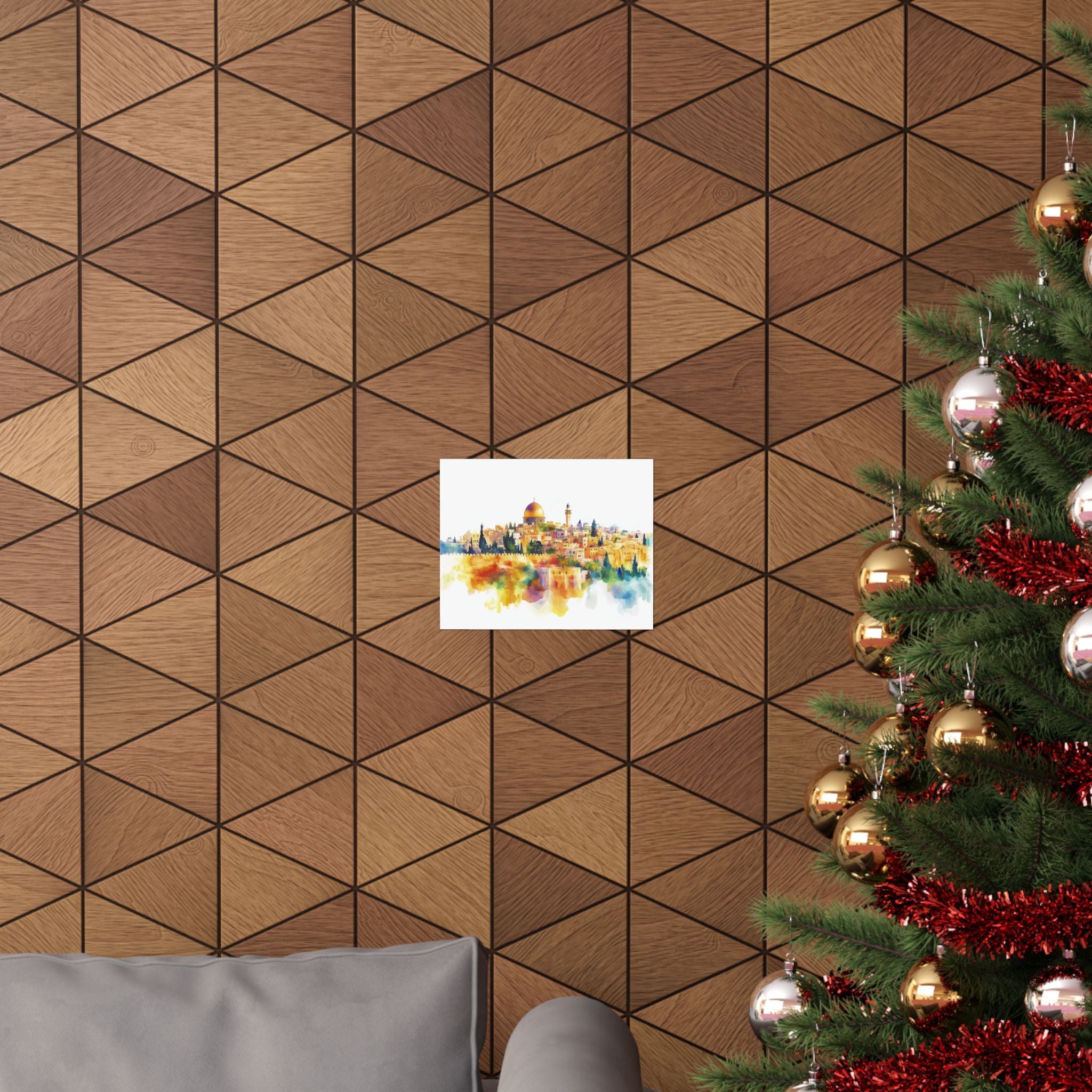 פוסטר אמנות קיר ירושלים כיפת הסלע אמנות יודאיקה מתנה