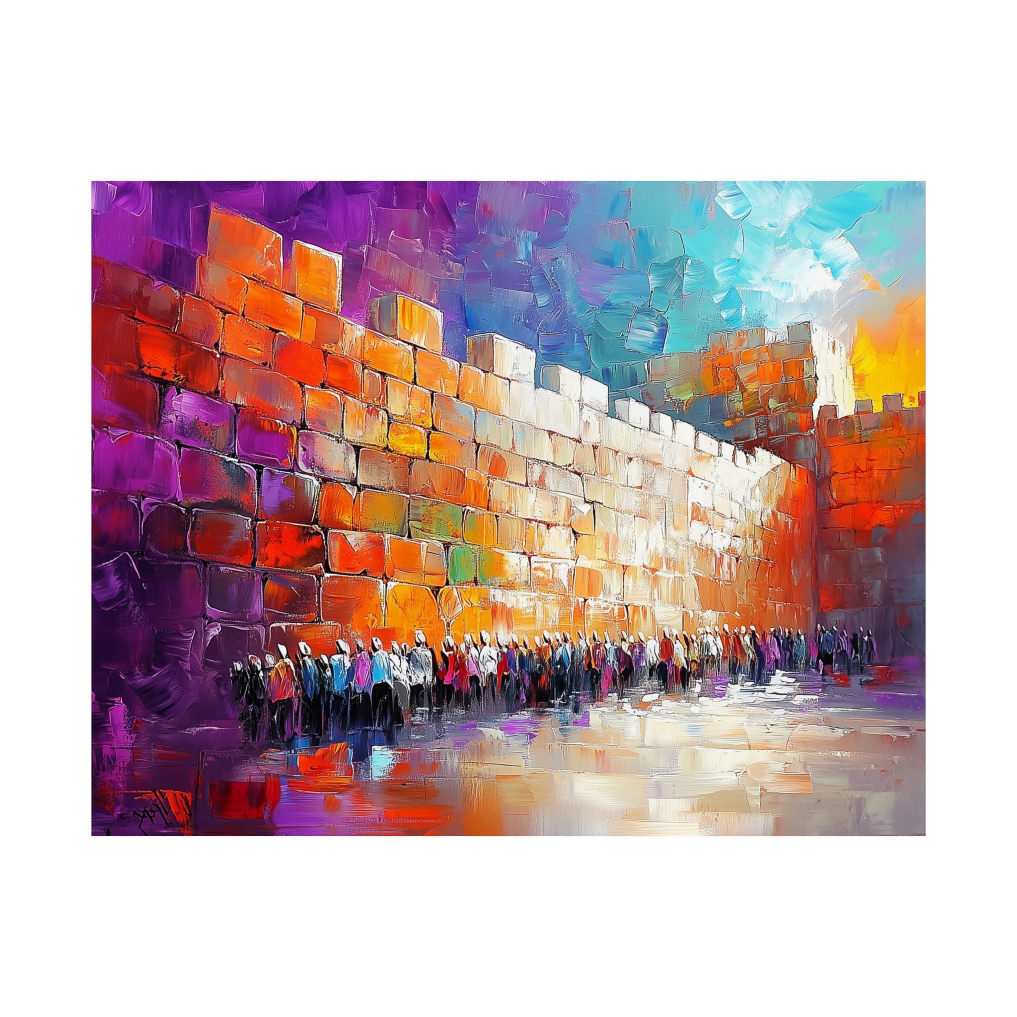Western Wall Jerusalem Wall Art Print Kotel Painting