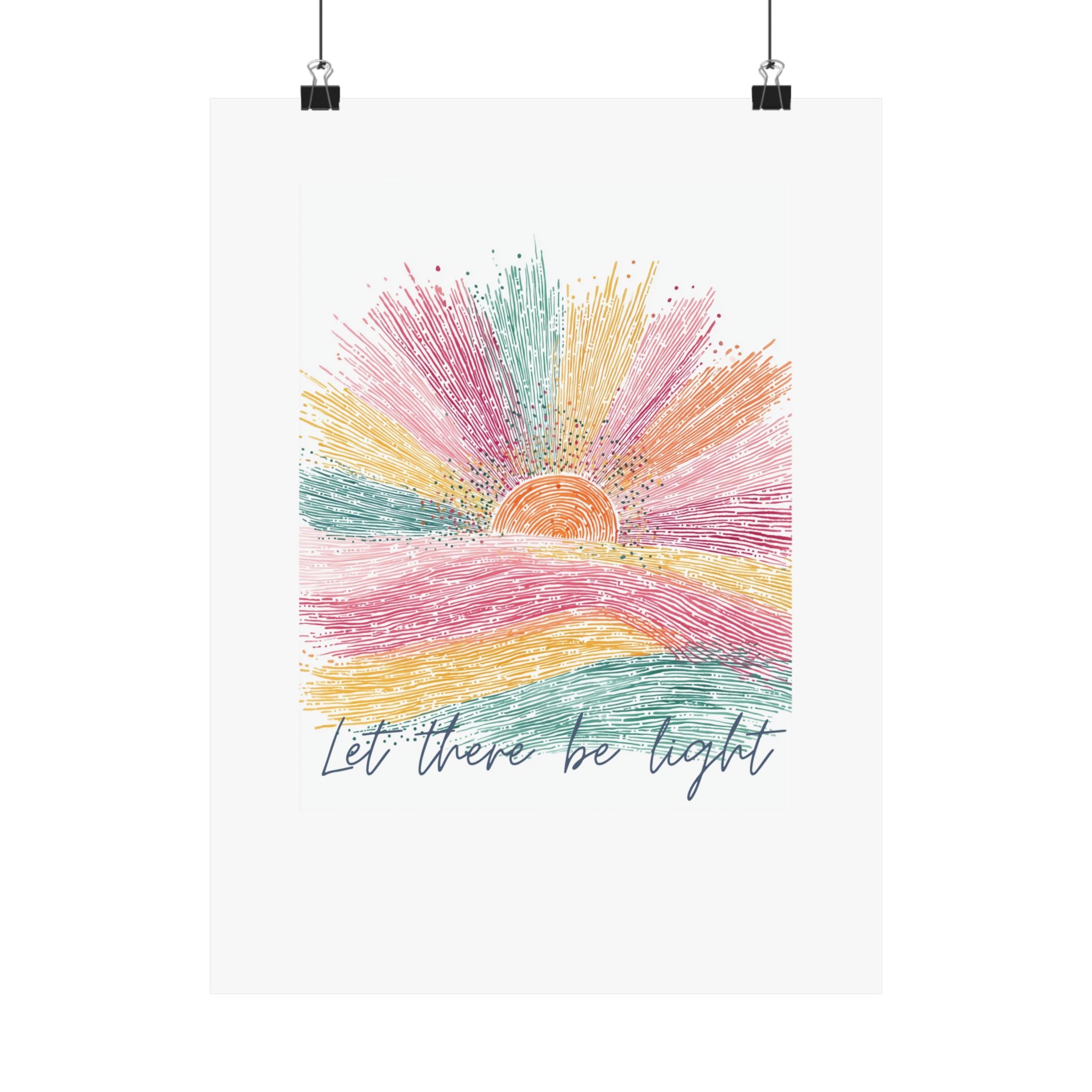 Jewish Wall Art Let There Be Light Hebrew Bible Verse