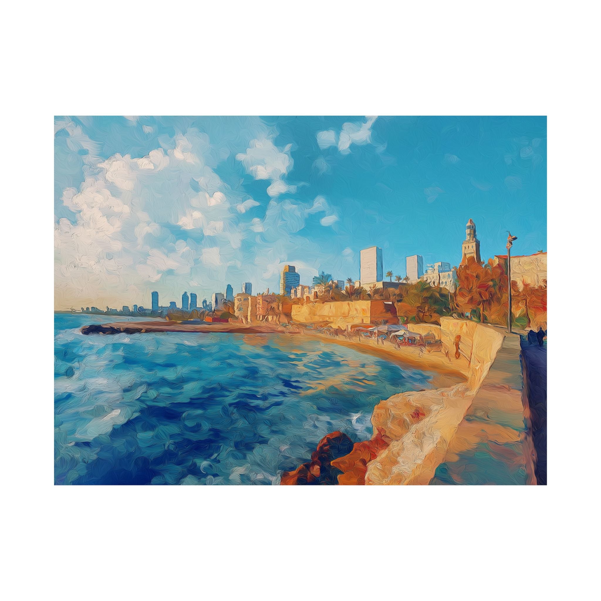 Judaica Wall Art Decor Tel Aviv Jaffa Wall Art Print