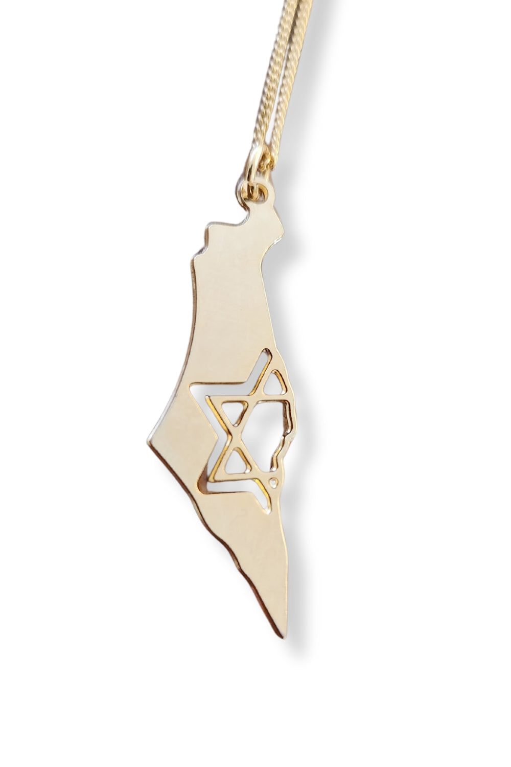 מפת ישראל שרשרת זהב