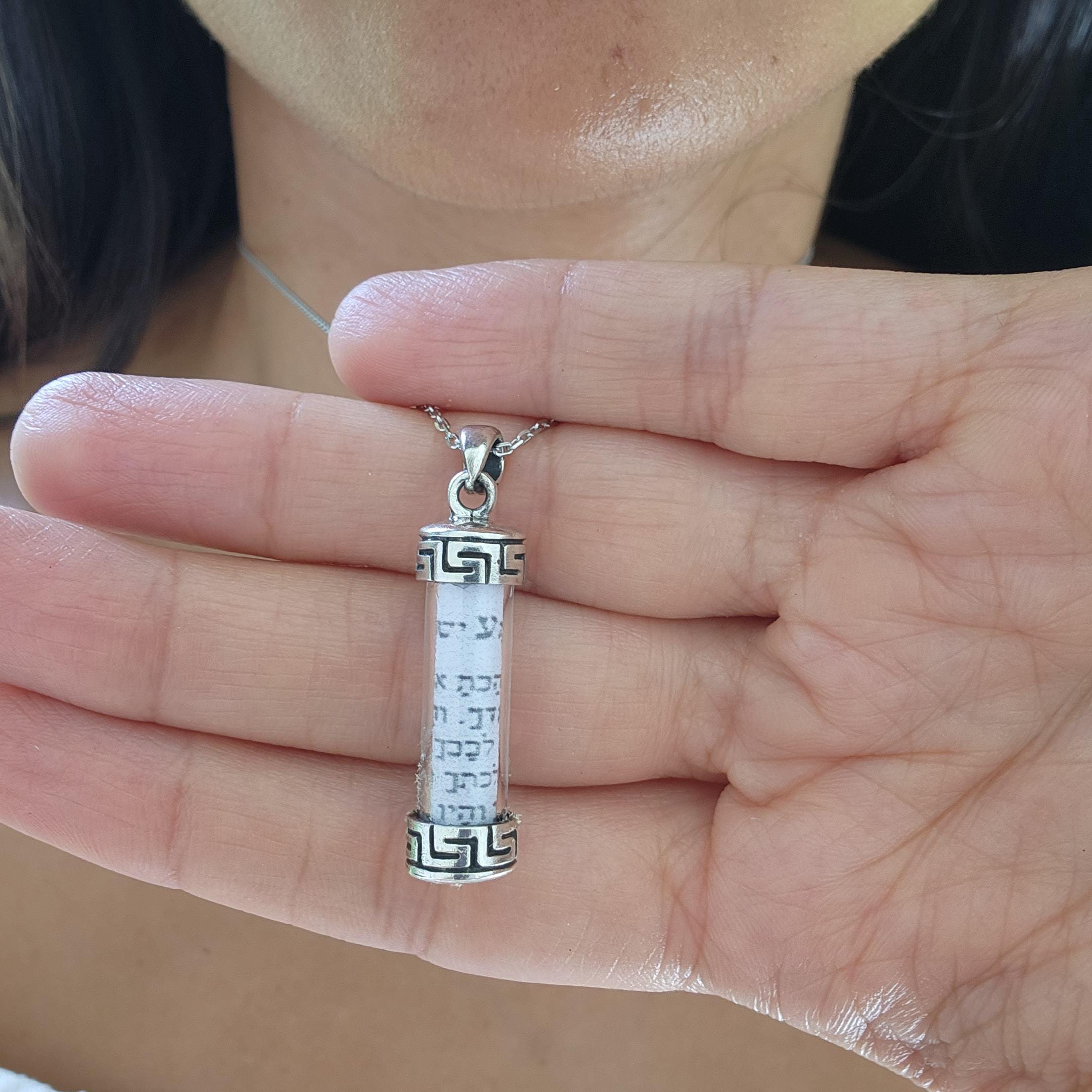 Mezuzah Necklace Judaica Jewelry
