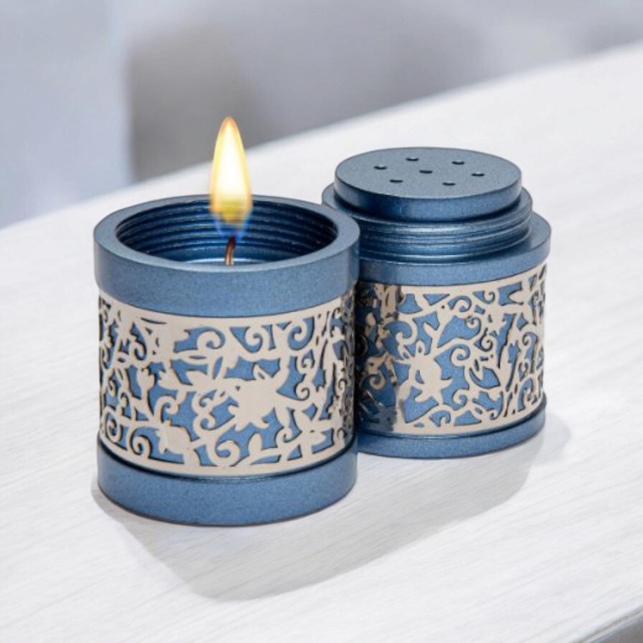 סט פמוטי קידוש לשבת לנרות שבת נרות כשרים פמוטי שבת מתנת יודאיקה מתנה יהודית אמנות ישראלית שבת שלום