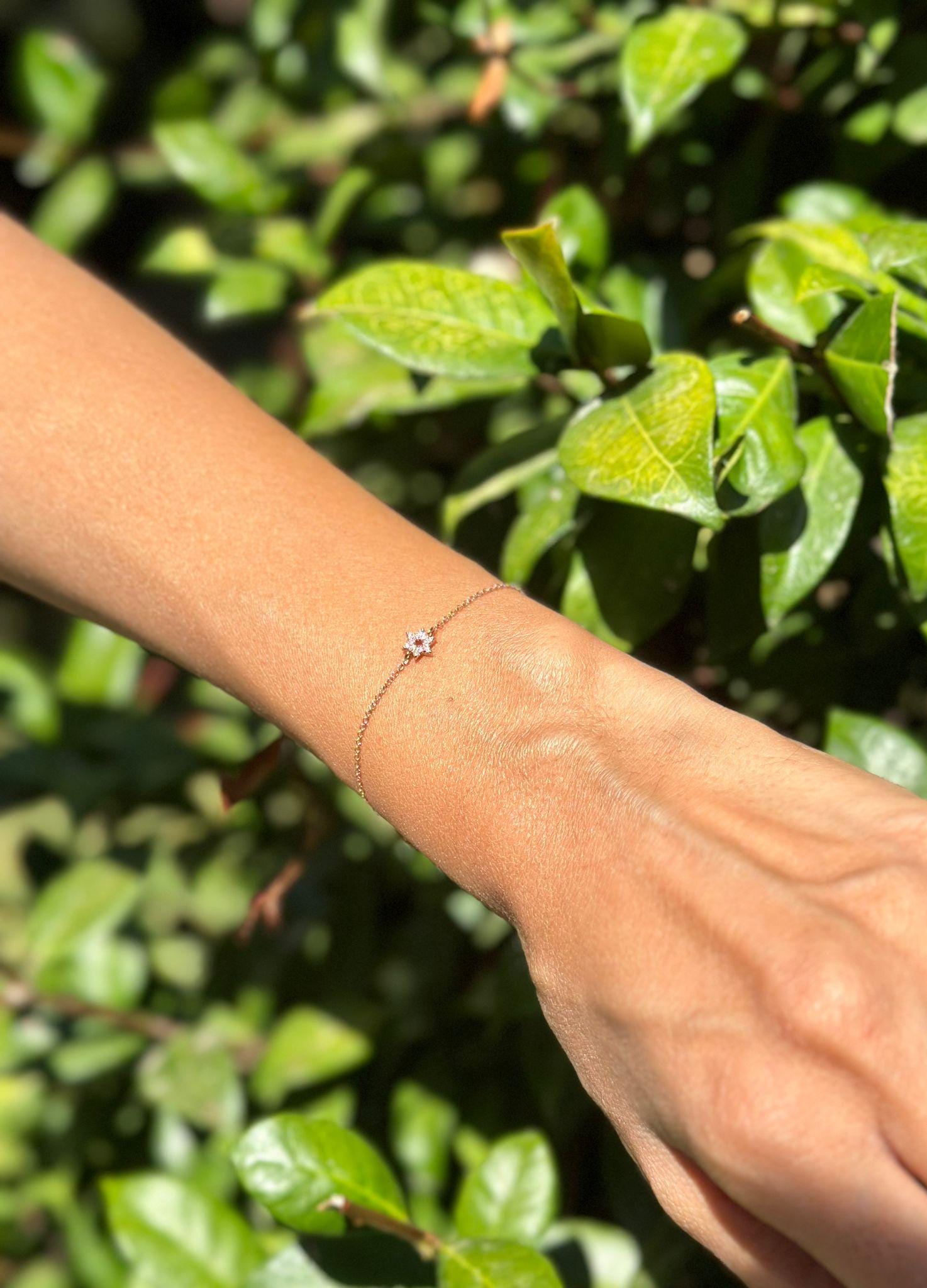 צמיד מגן דוד יהלומים צמיד זהב מגן דוד יהלומי מעבדה