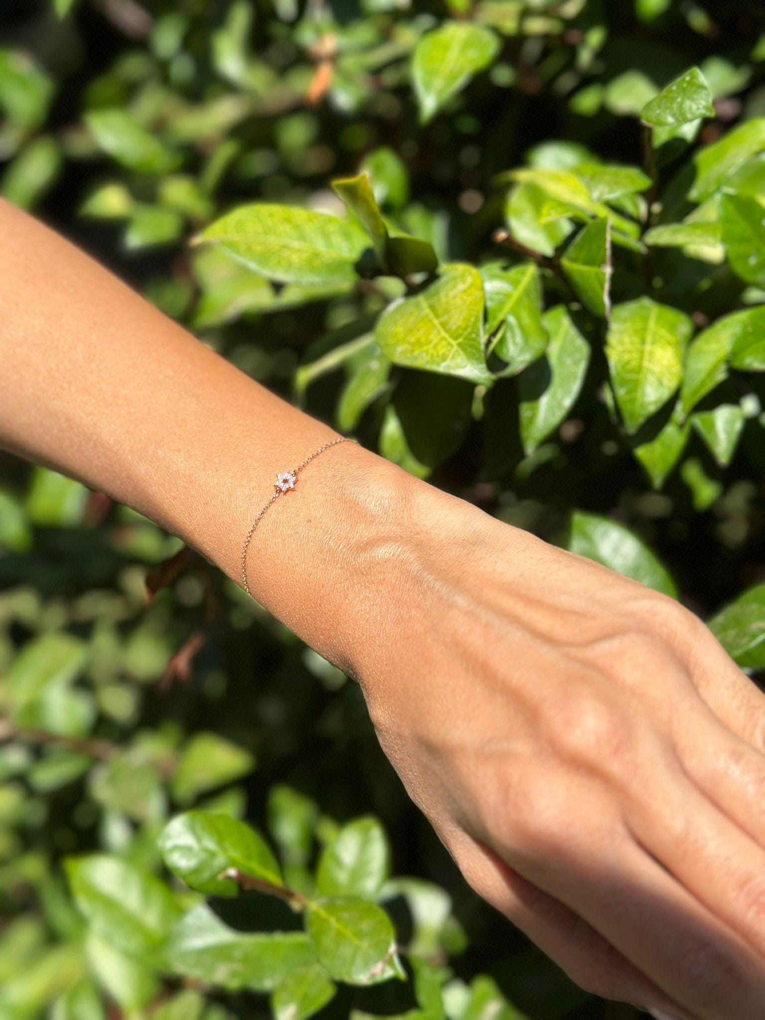 צמיד מגן דוד יהלומים צמיד זהב מגן דוד יהלומי מעבדה