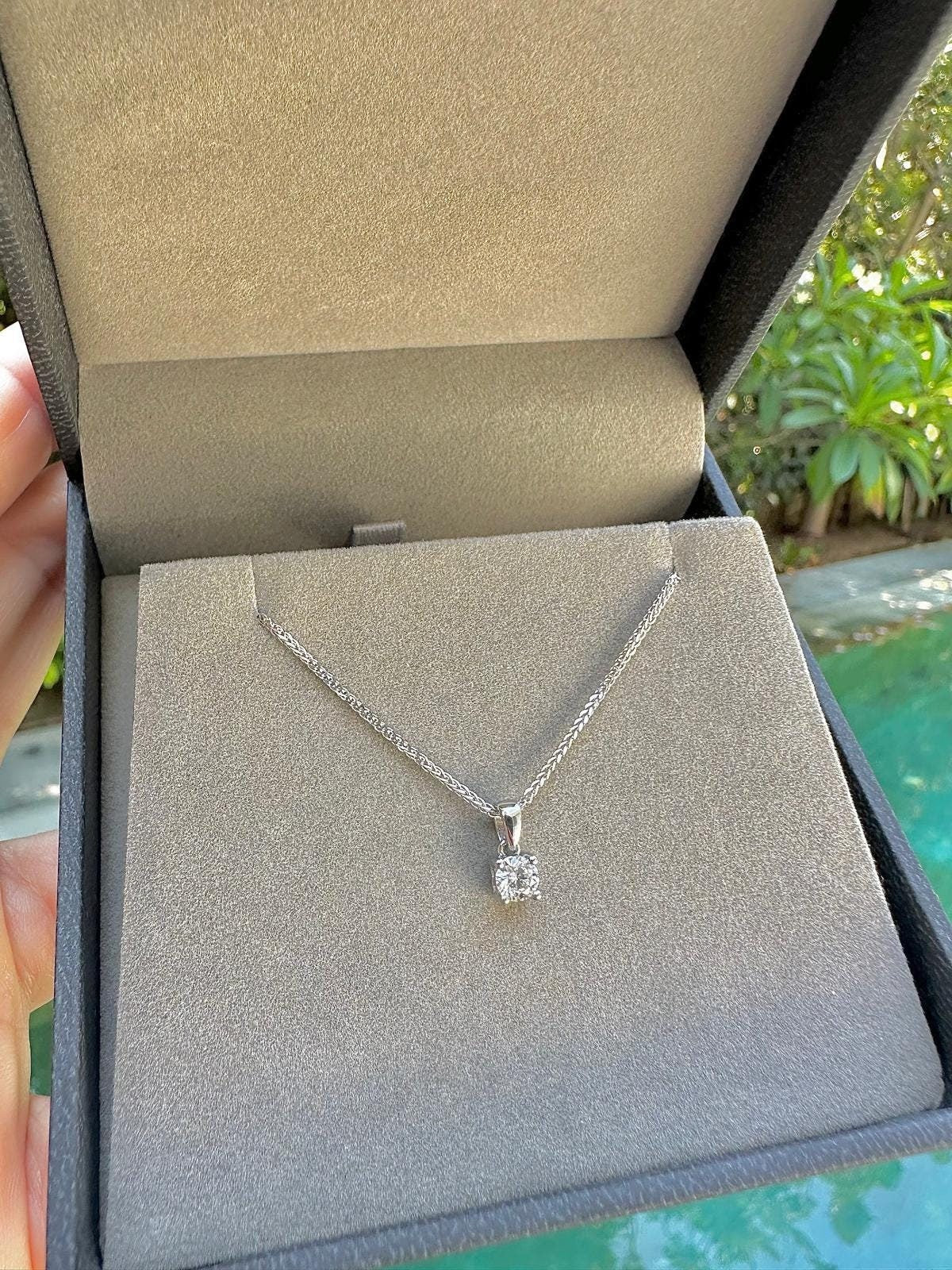 Lab Diamond Gold Necklace for Women Necklace 14k Gold Jewelry