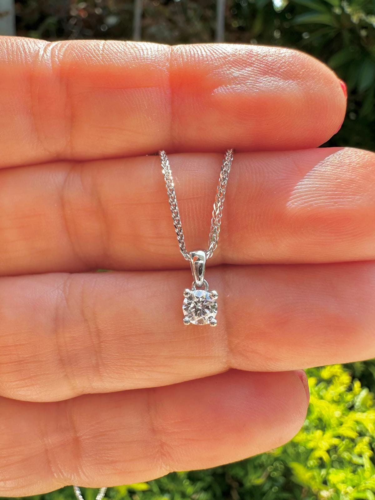 Lab Diamond Gold Necklace for Women Necklace 14k Gold Jewelry