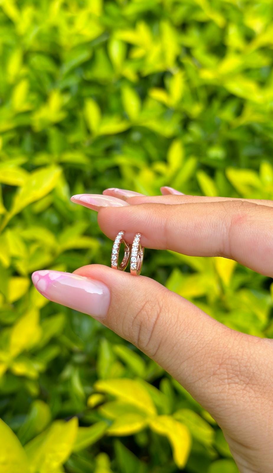 עגילי מעבדה עגילי יהלום חישוק זהב 14k