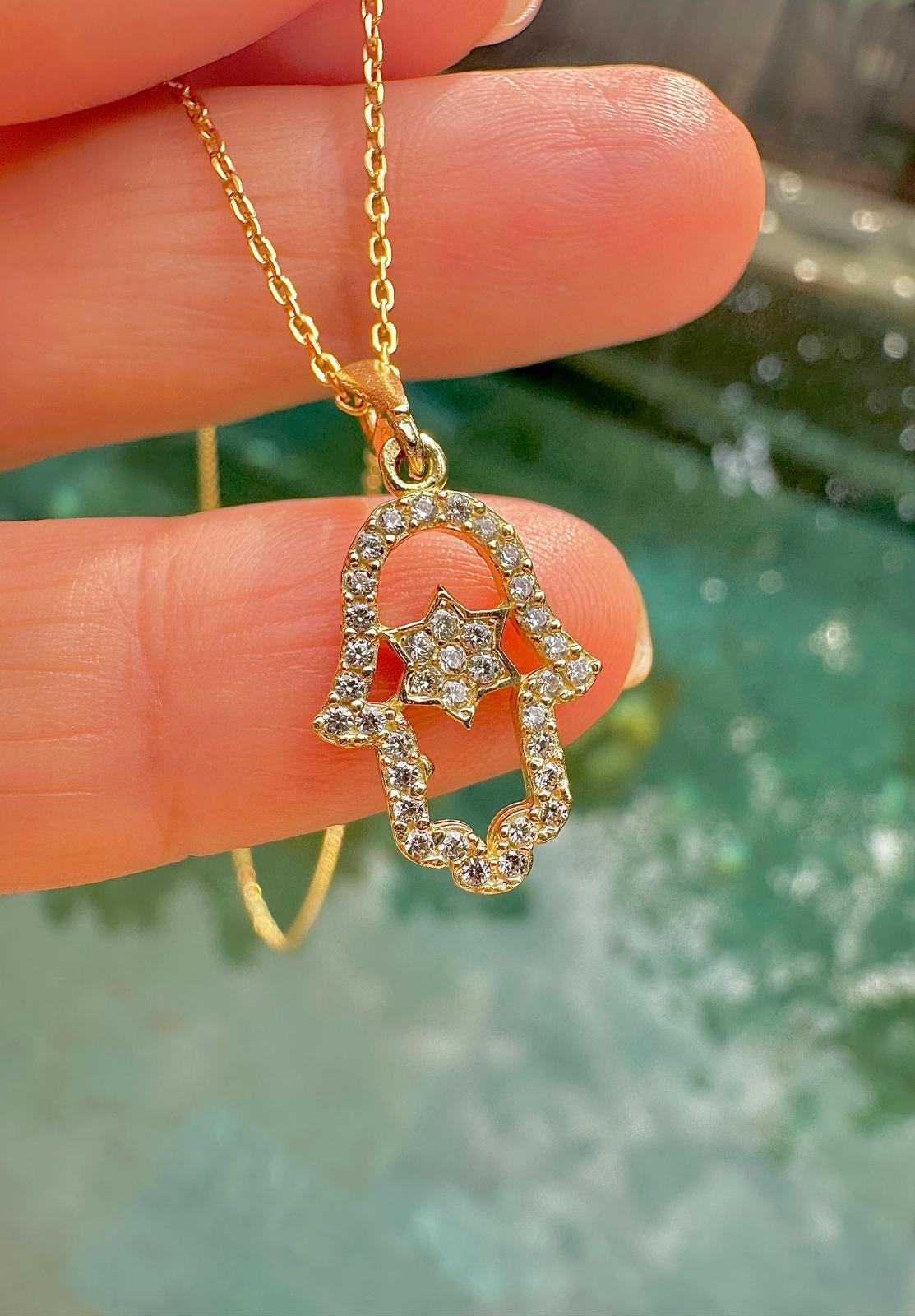 שרשרת חמסה יהלומים תוצרת ישראל