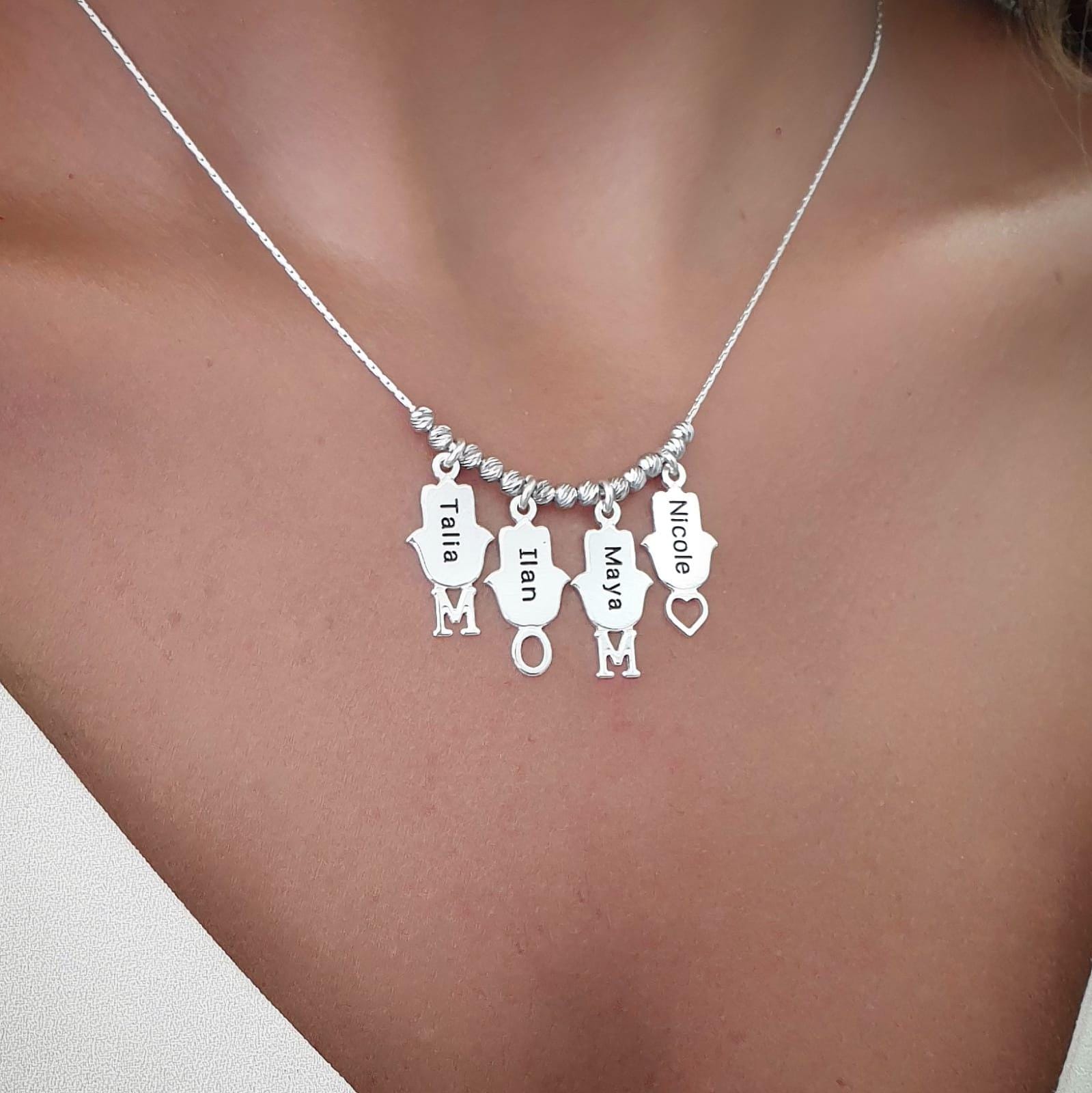 שרשרת שם אישית שרשרת אמא שרשרת שם עברית