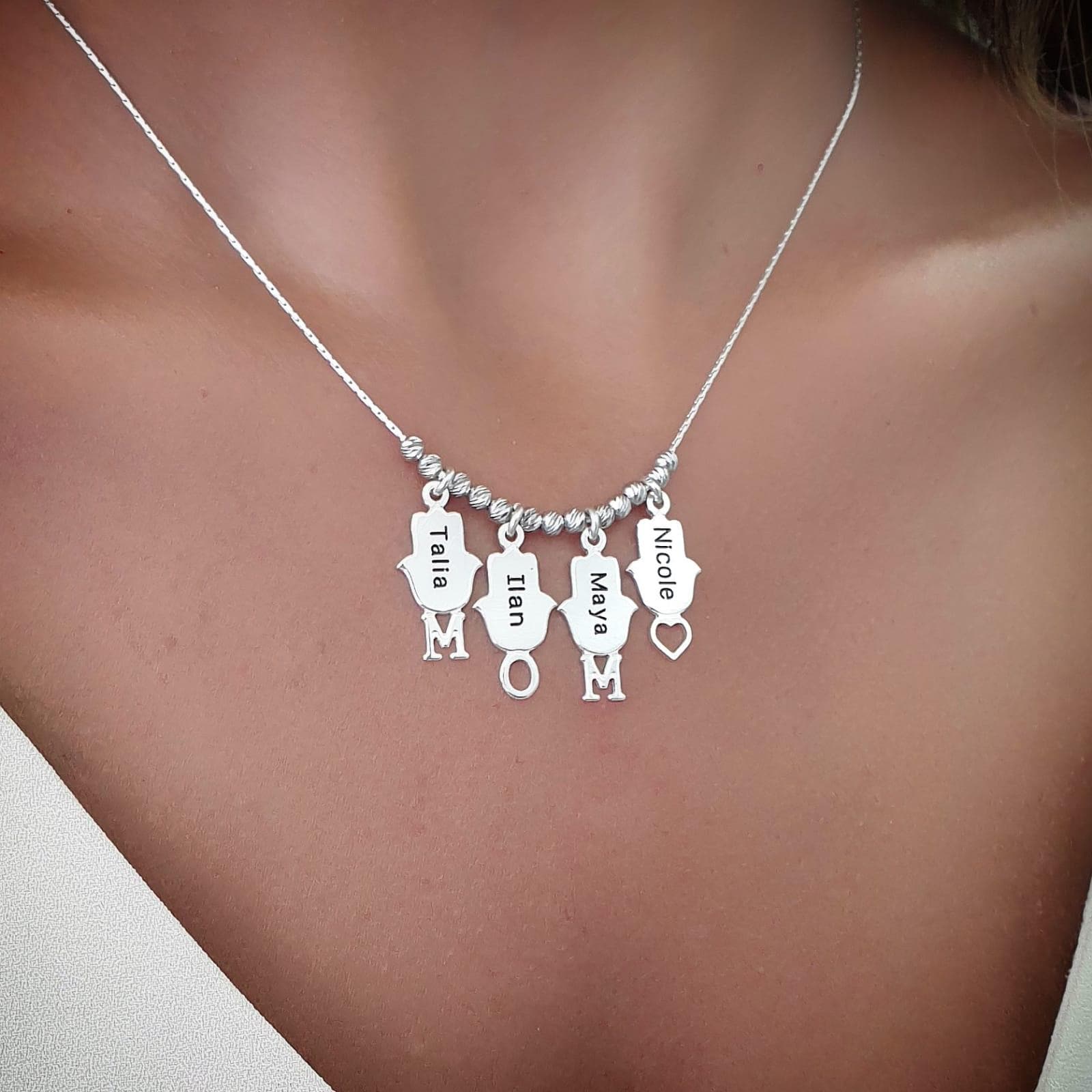 שרשרת שם אישית שרשרת אמא שרשרת שם עברית