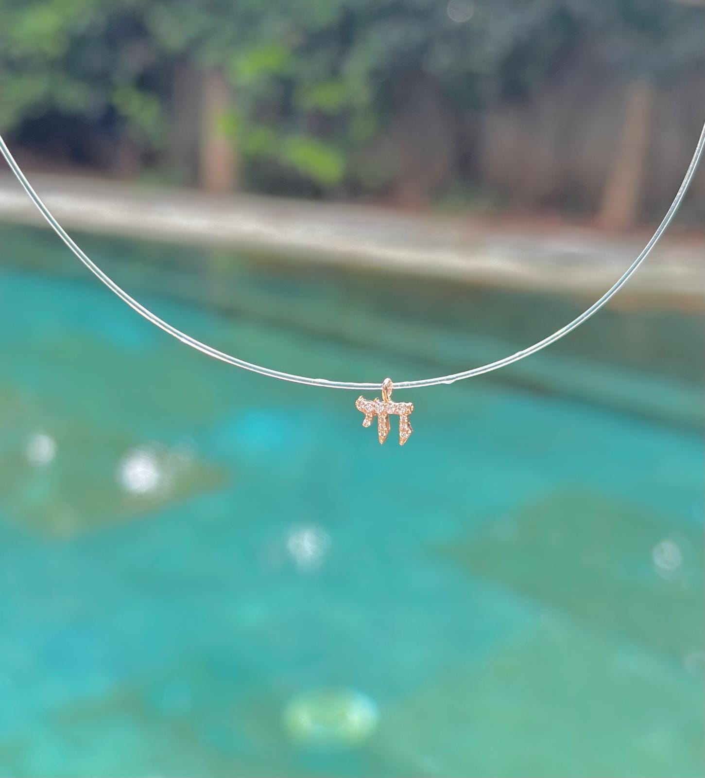 שרשרת צ'אי זהב יהלומים תוצרת ישראל 14 קראט זהב מלא