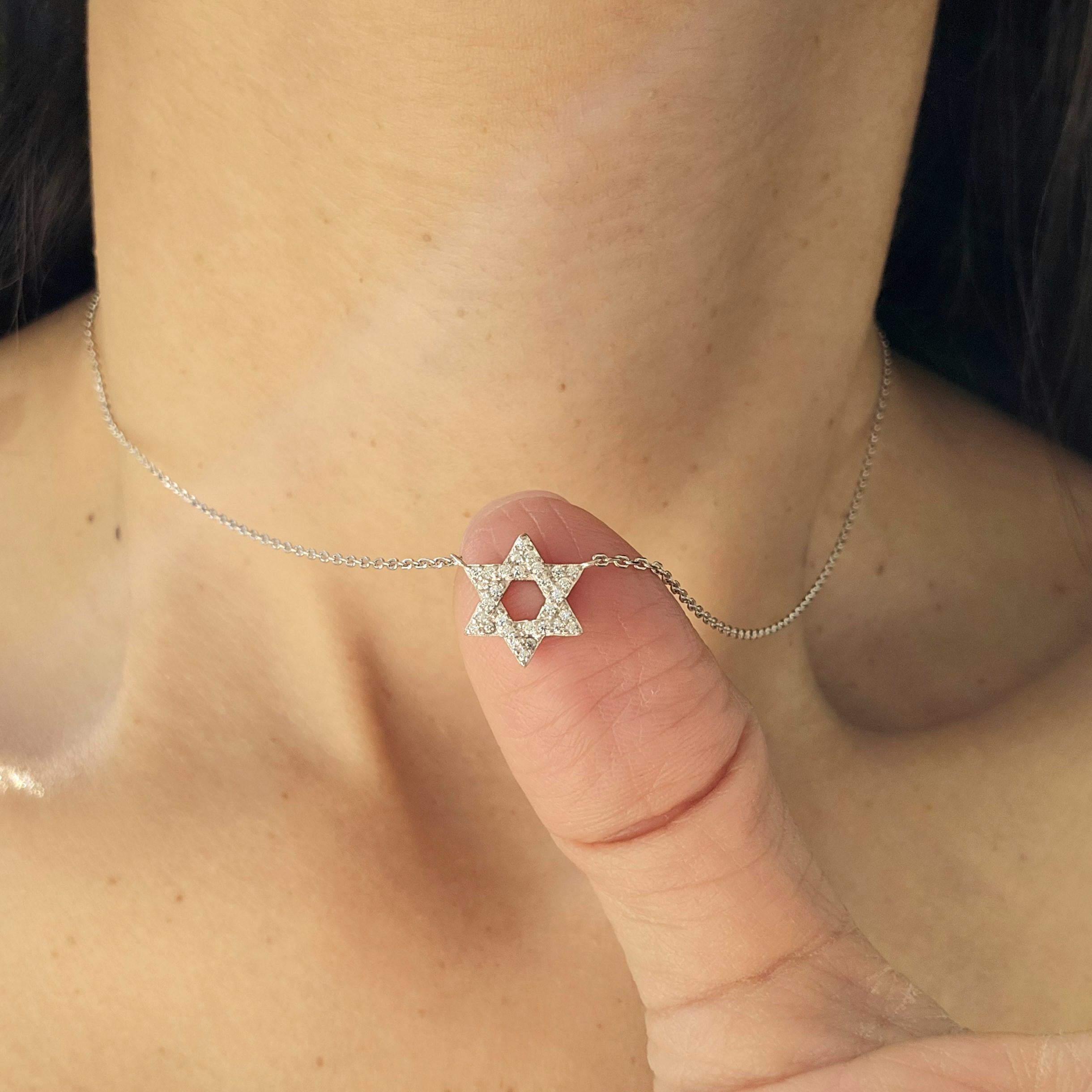 CZ Star of David Necklace Israel 925 Sterling Silver