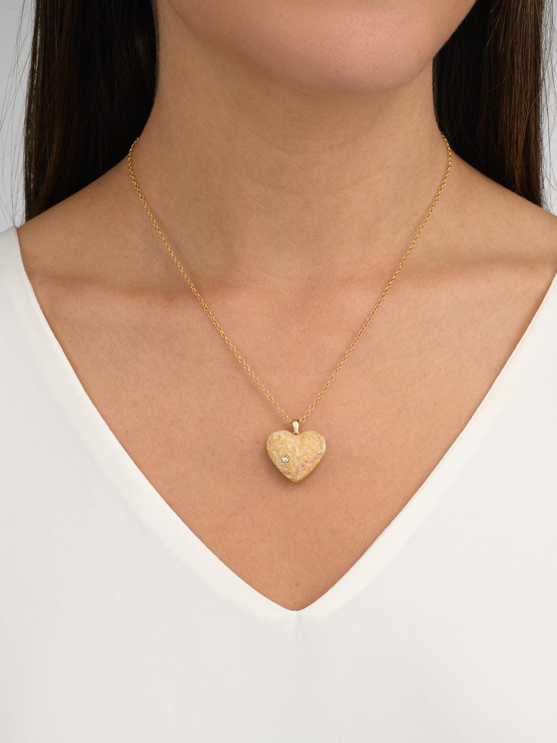 שרשרת לב תכשיטי ישראל שרשרת אבן ירושלים יהלומים הר הבית