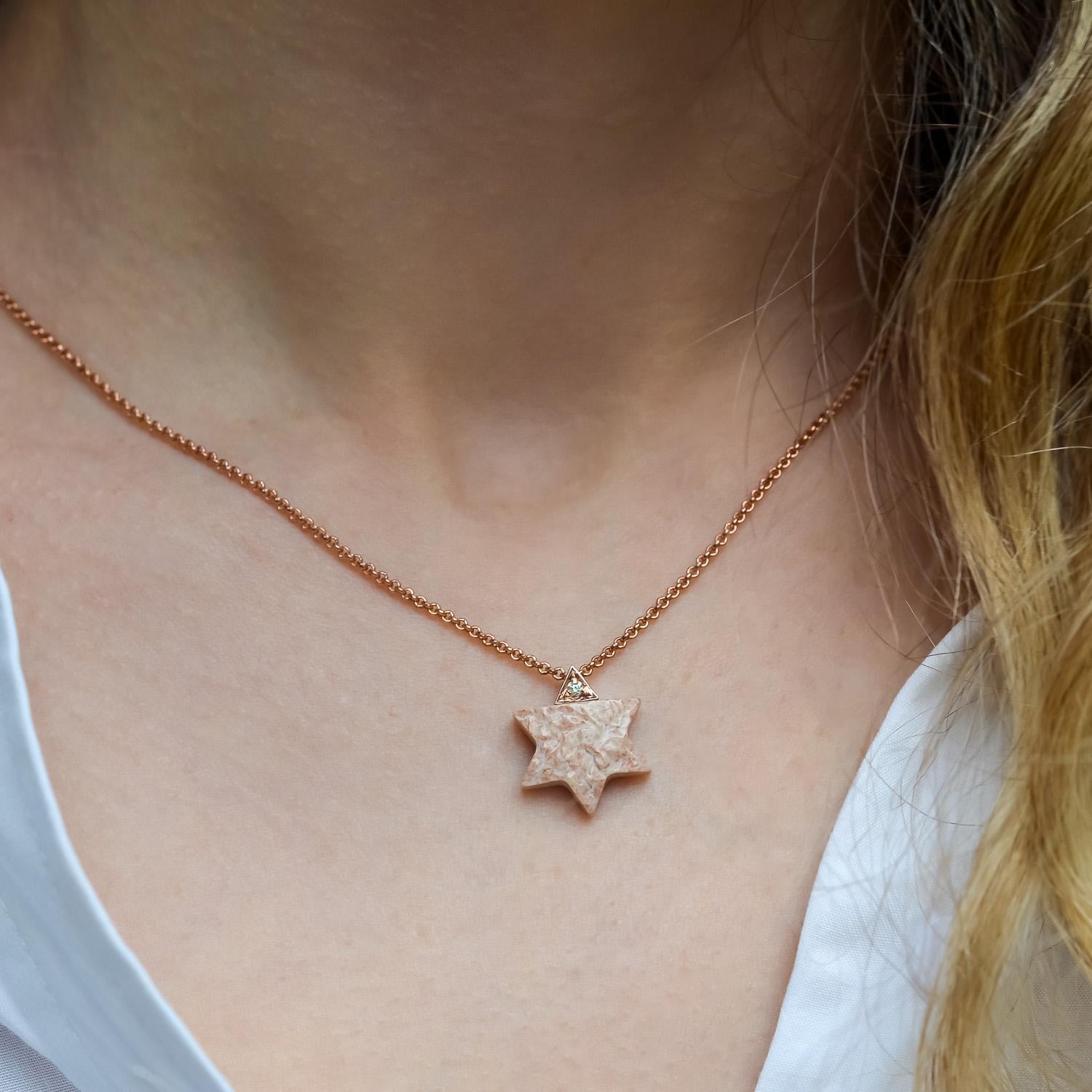 שרשרת מגן דוד ירושלים אבן ישראל שרשרת יהלום שרשרת זהב הר הבית