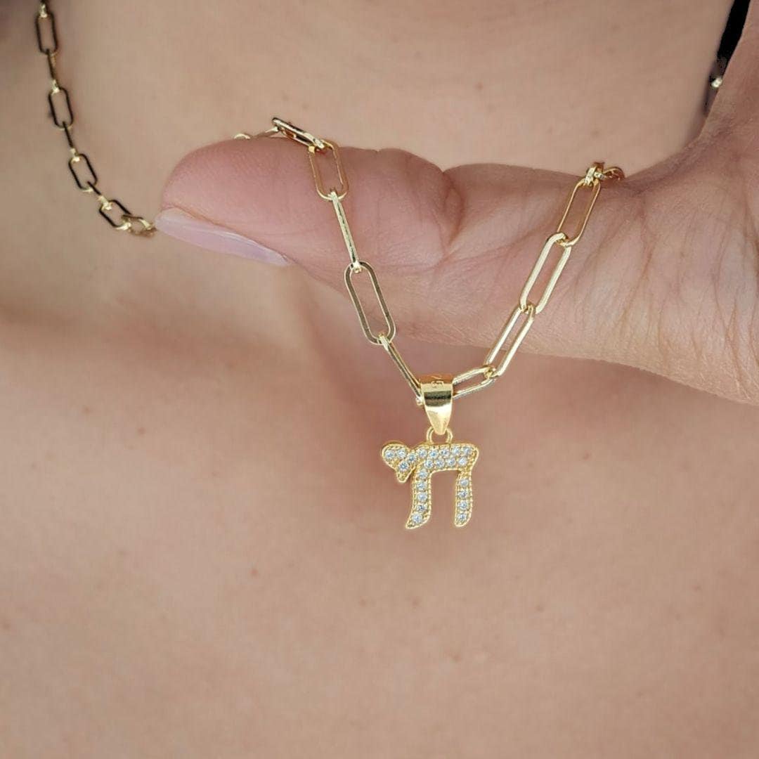 שרשרת צ'אי שרשרת מהדק נייר