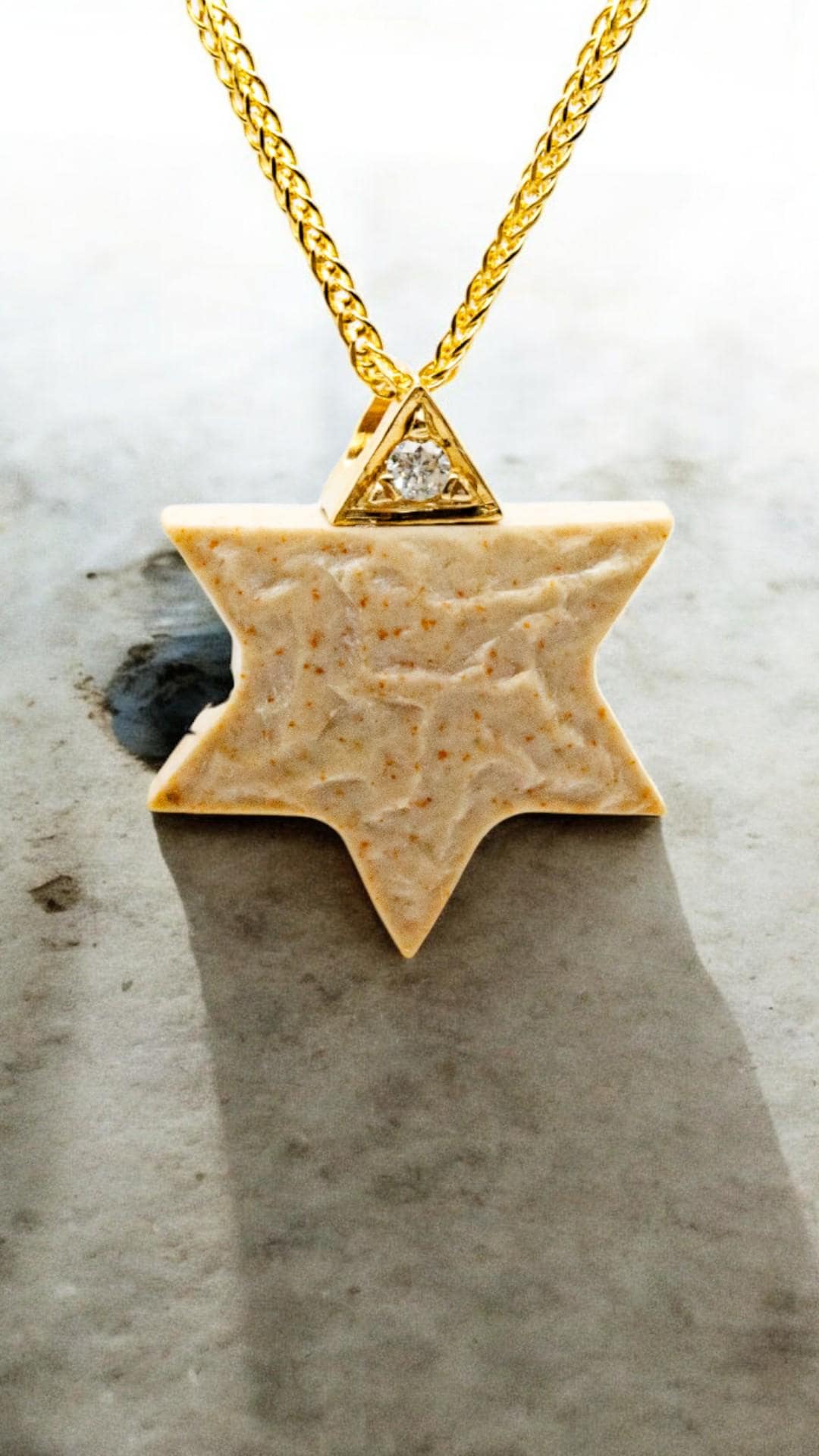 שרשרת מגן דוד ירושלים אבן ישראל שרשרת יהלום שרשרת זהב הר הבית