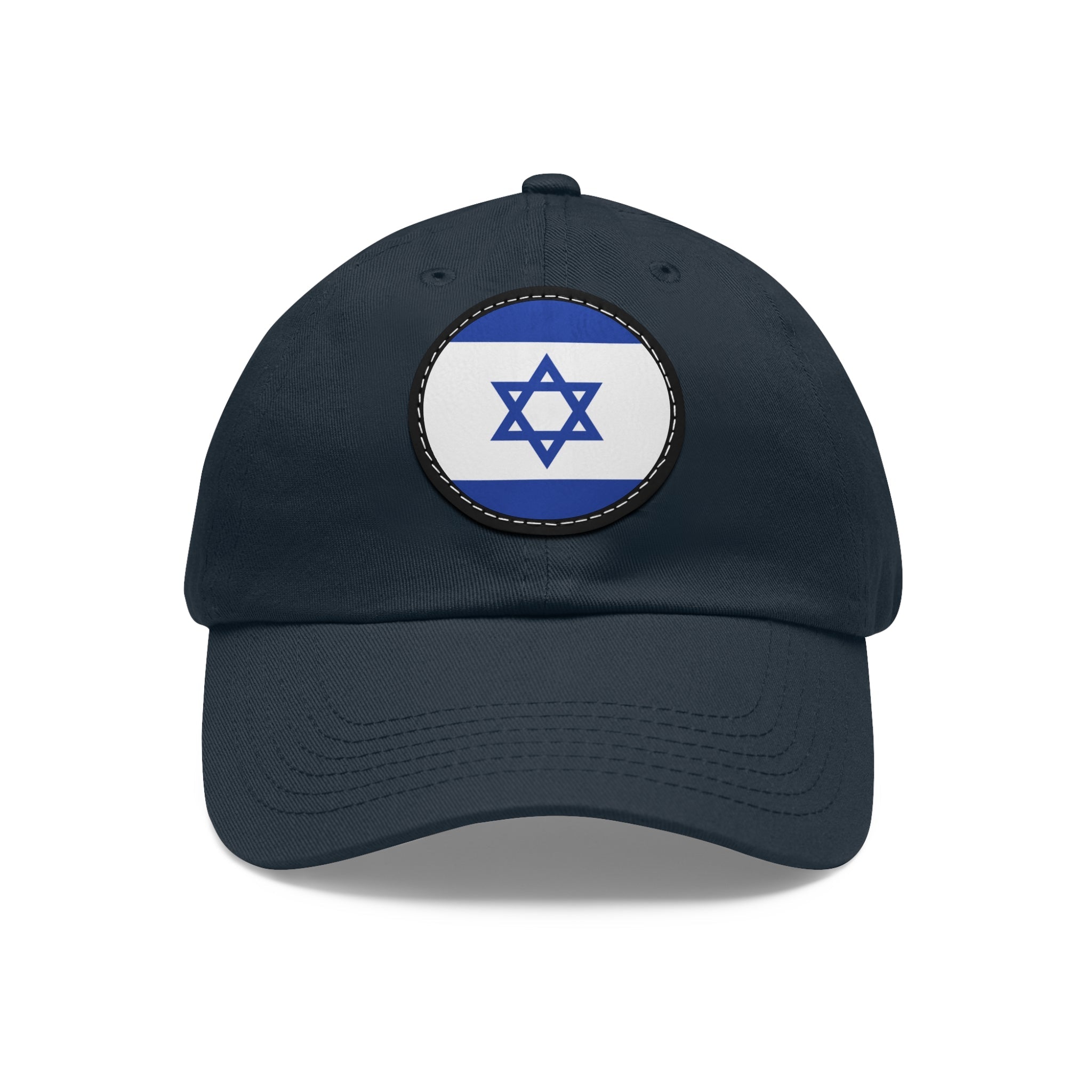 Hat with Leather Patch Israel Flag - Jewselry